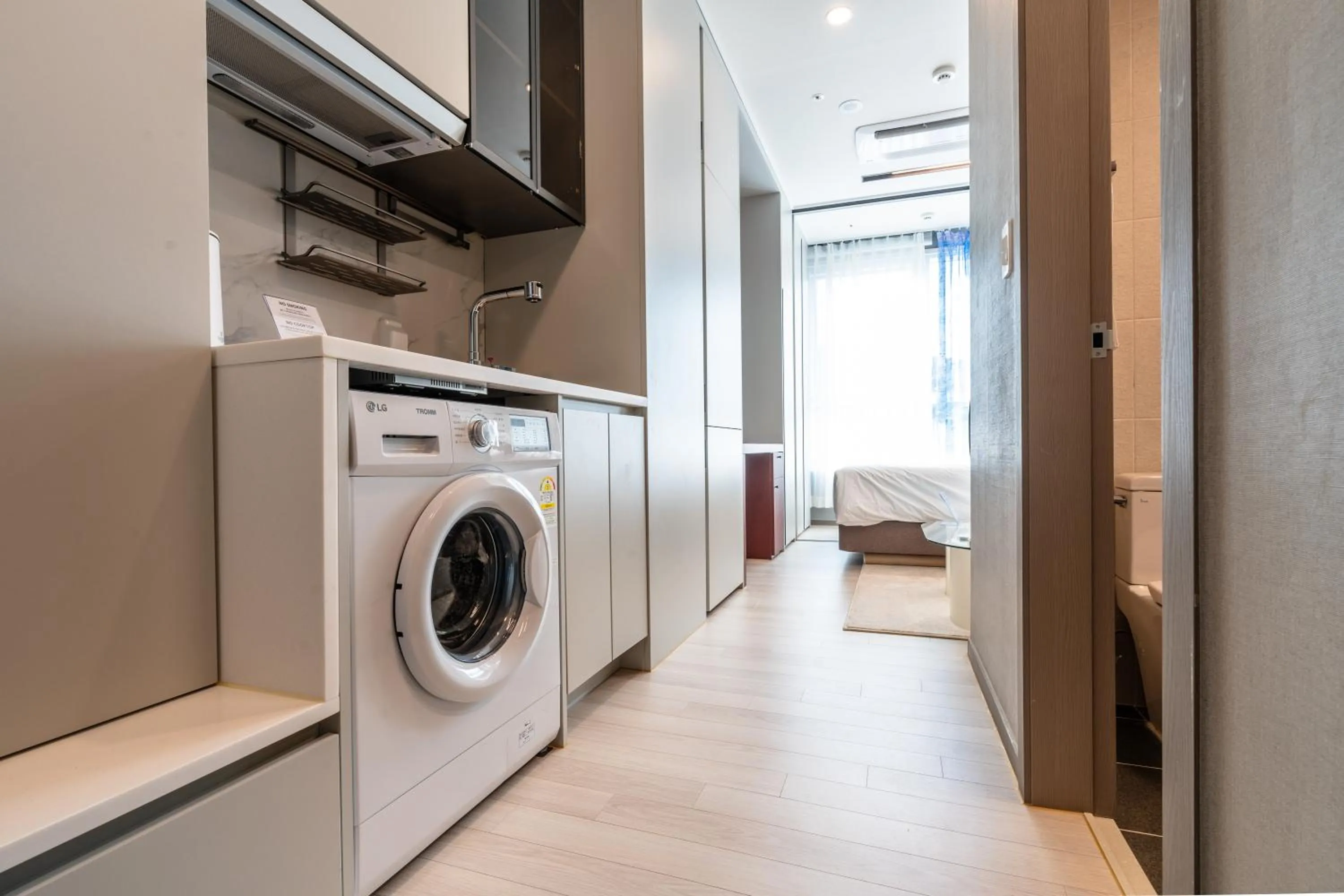 Kitchen or kitchenette in Radiant Nampo Hotel