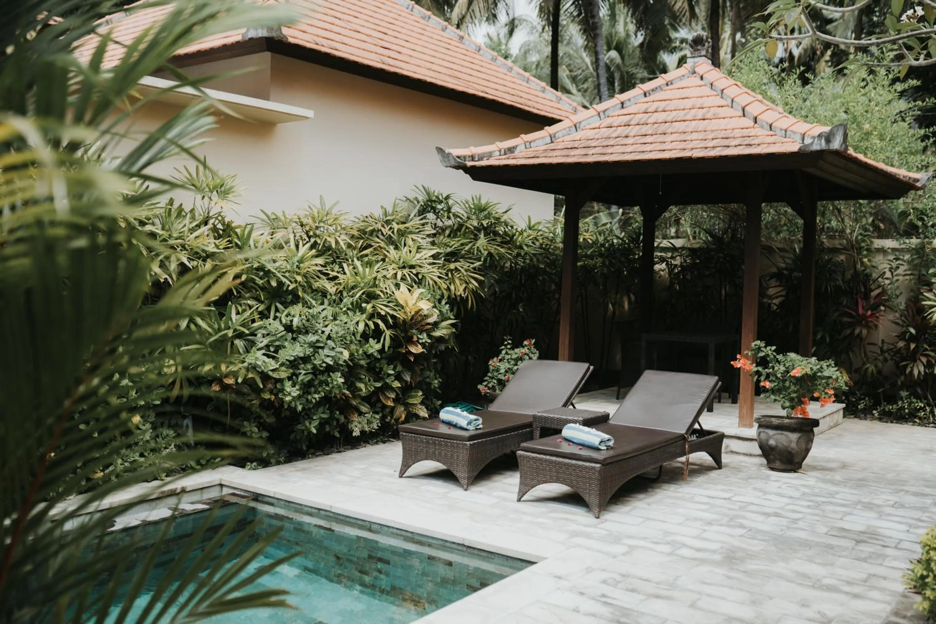 Pool view in ALOKA BAHARI Villas