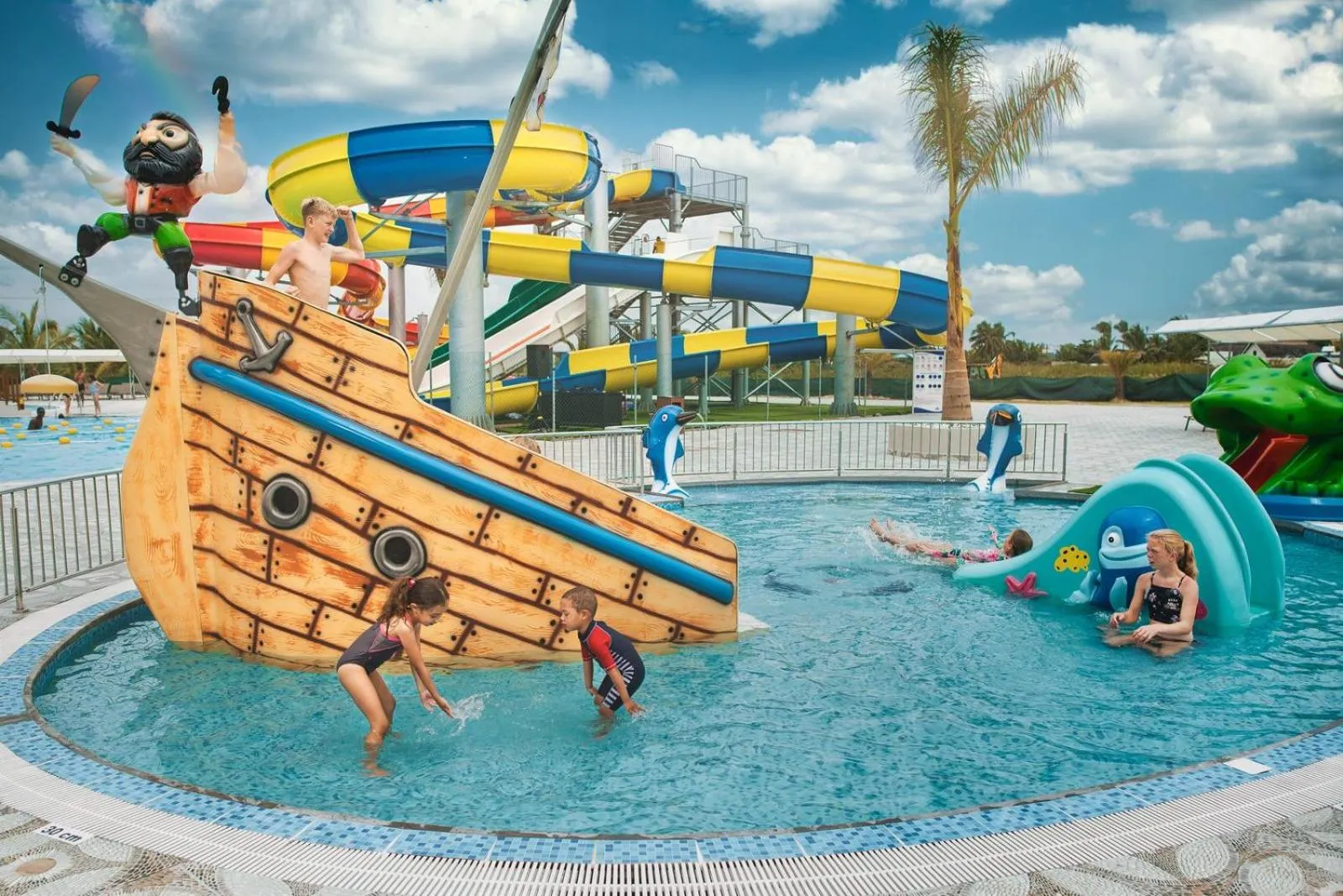 Aqua park in Crystals Beach Resort Belle Mare, a member of Radisson Individuals
