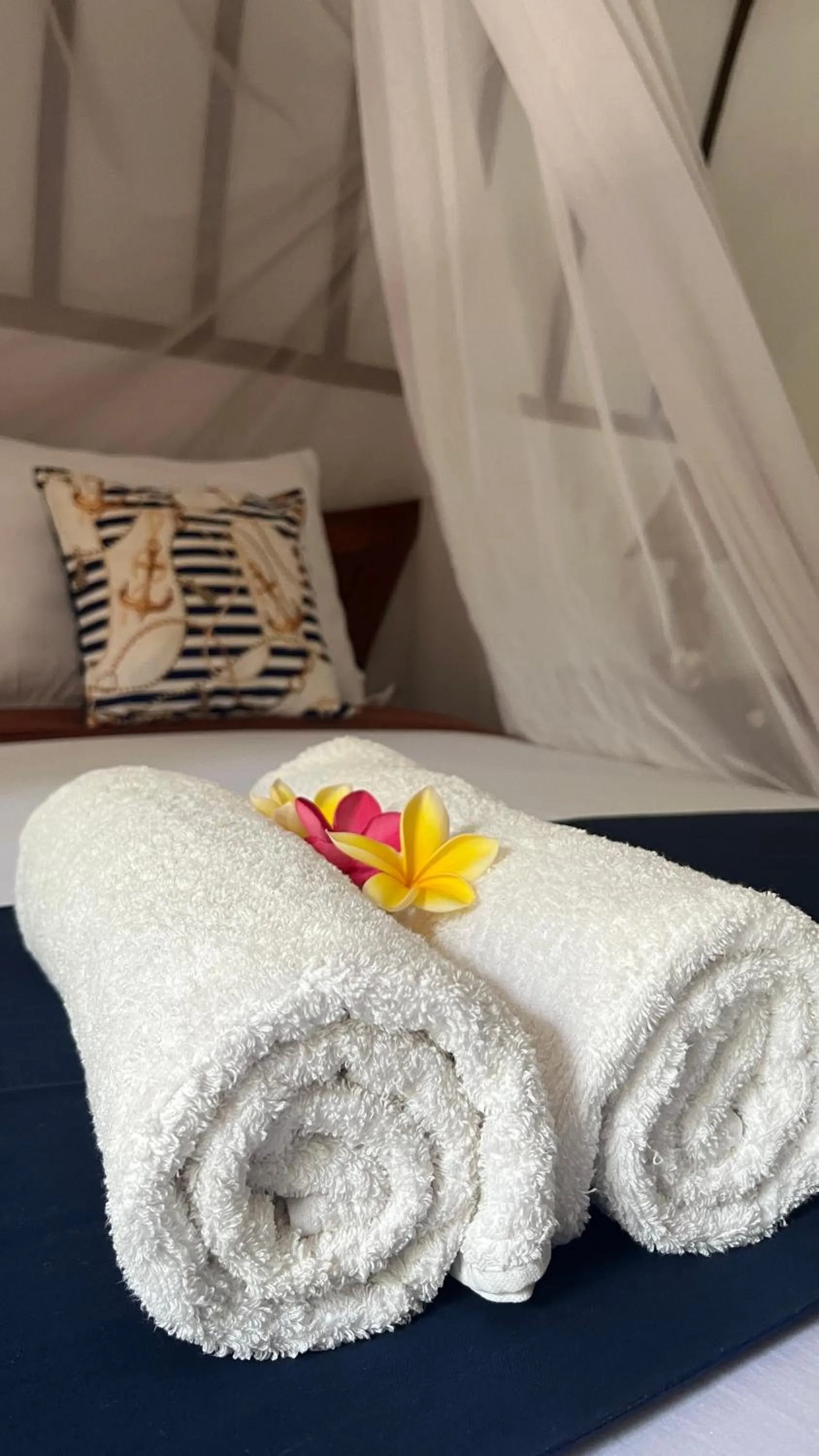 Bed in Mustika Ocean Lodge