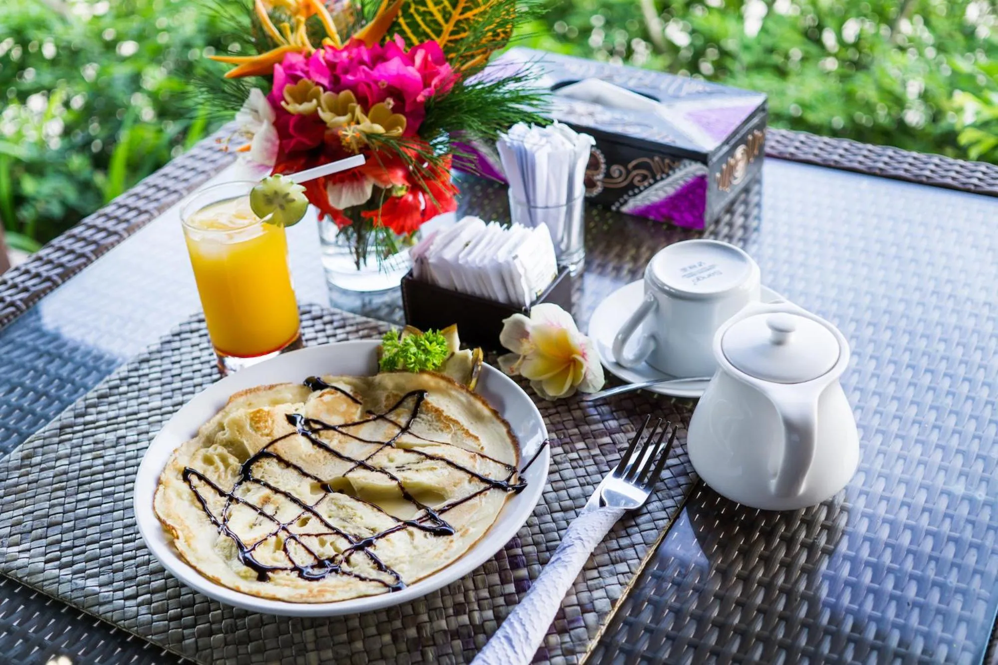 American breakfast in Laguna Reef Huts