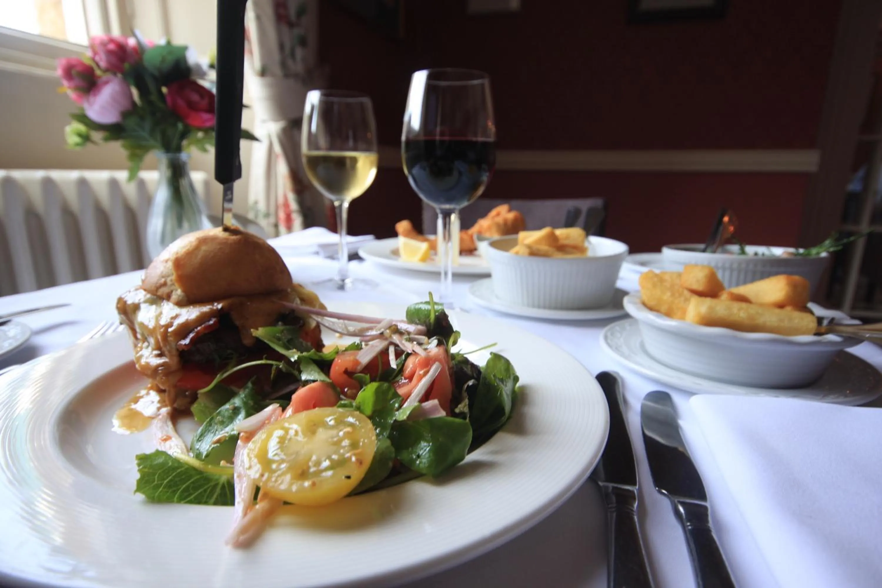 Food close-up in Worsley Arms Hotel