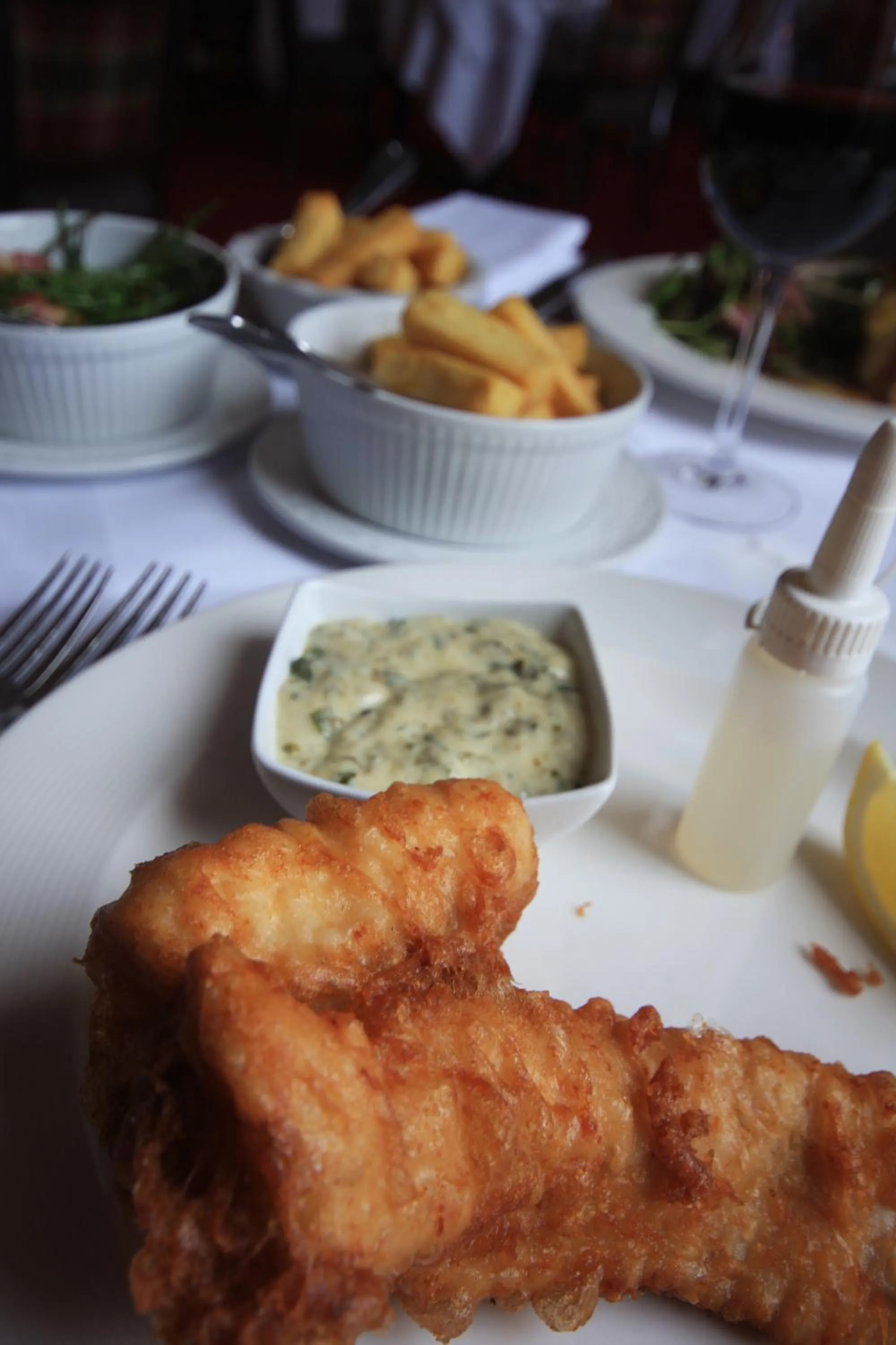 Food close-up in Worsley Arms Hotel