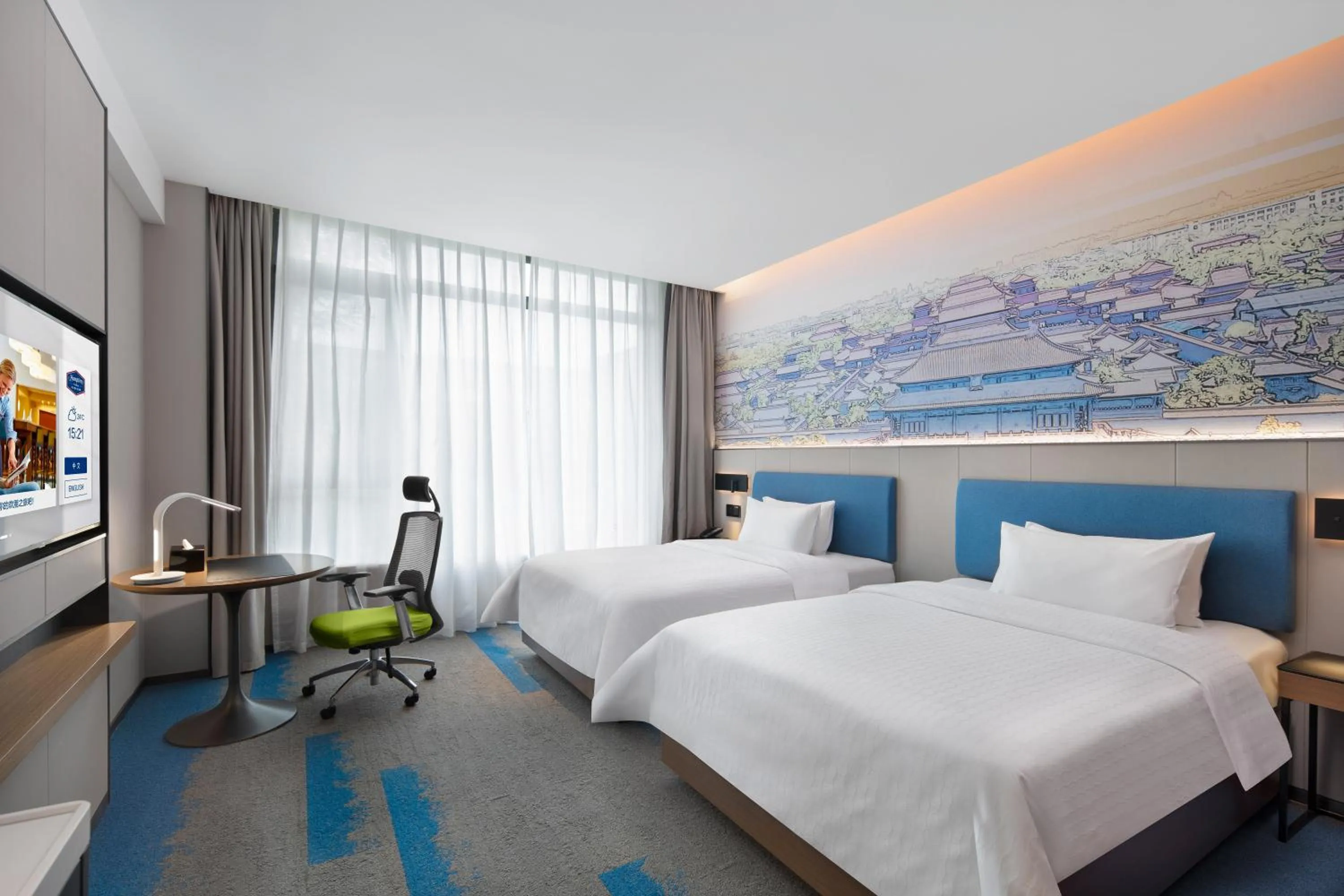 Photo of the whole room, Bed in Hampton by Hilton Beijing South Railway Station