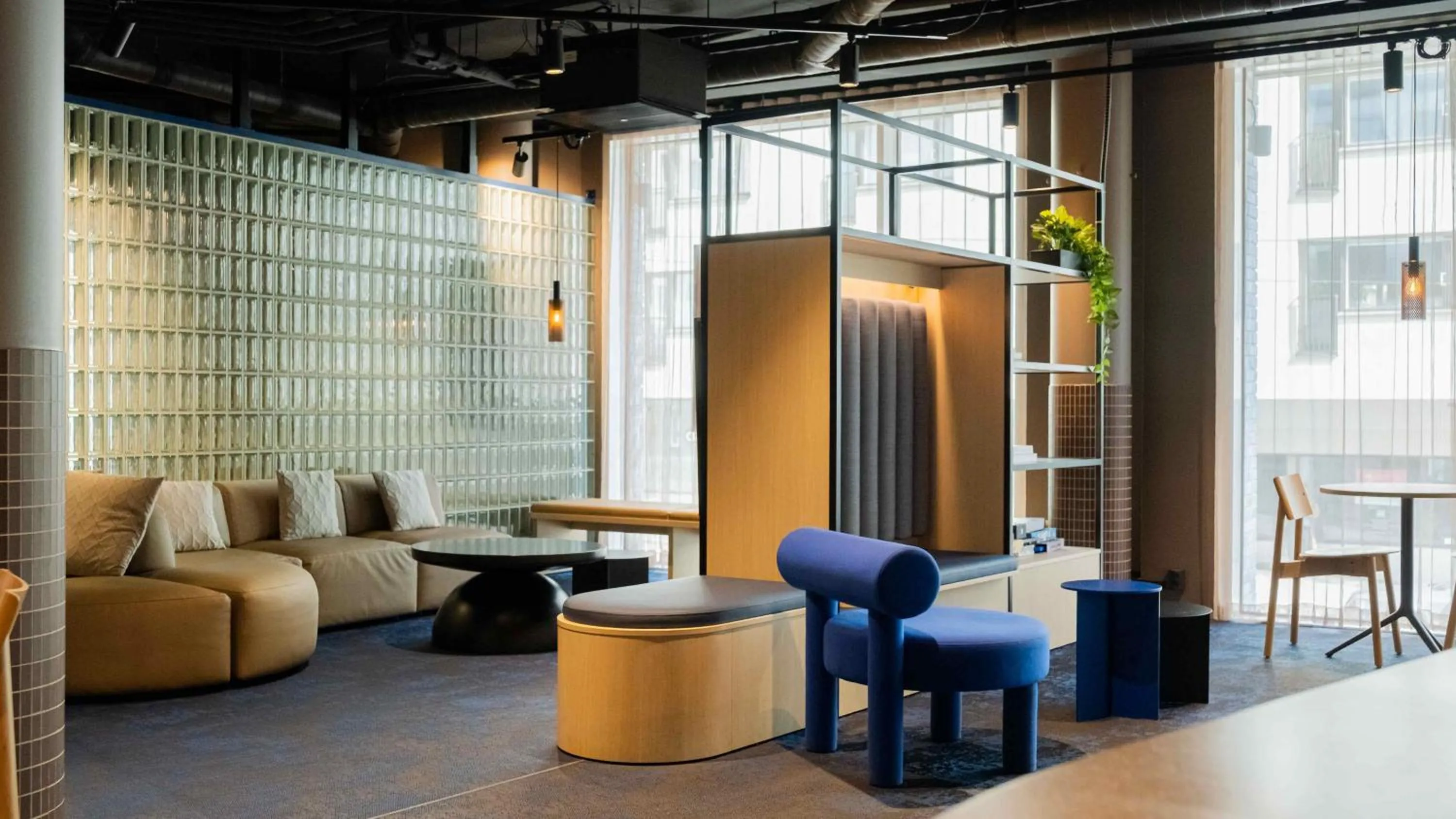 Seating area in Citybox Helsinki