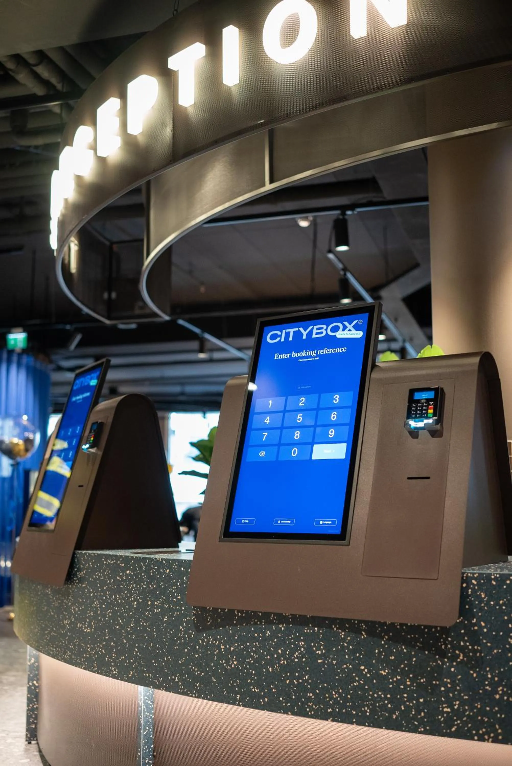 Lobby or reception in Citybox Helsinki