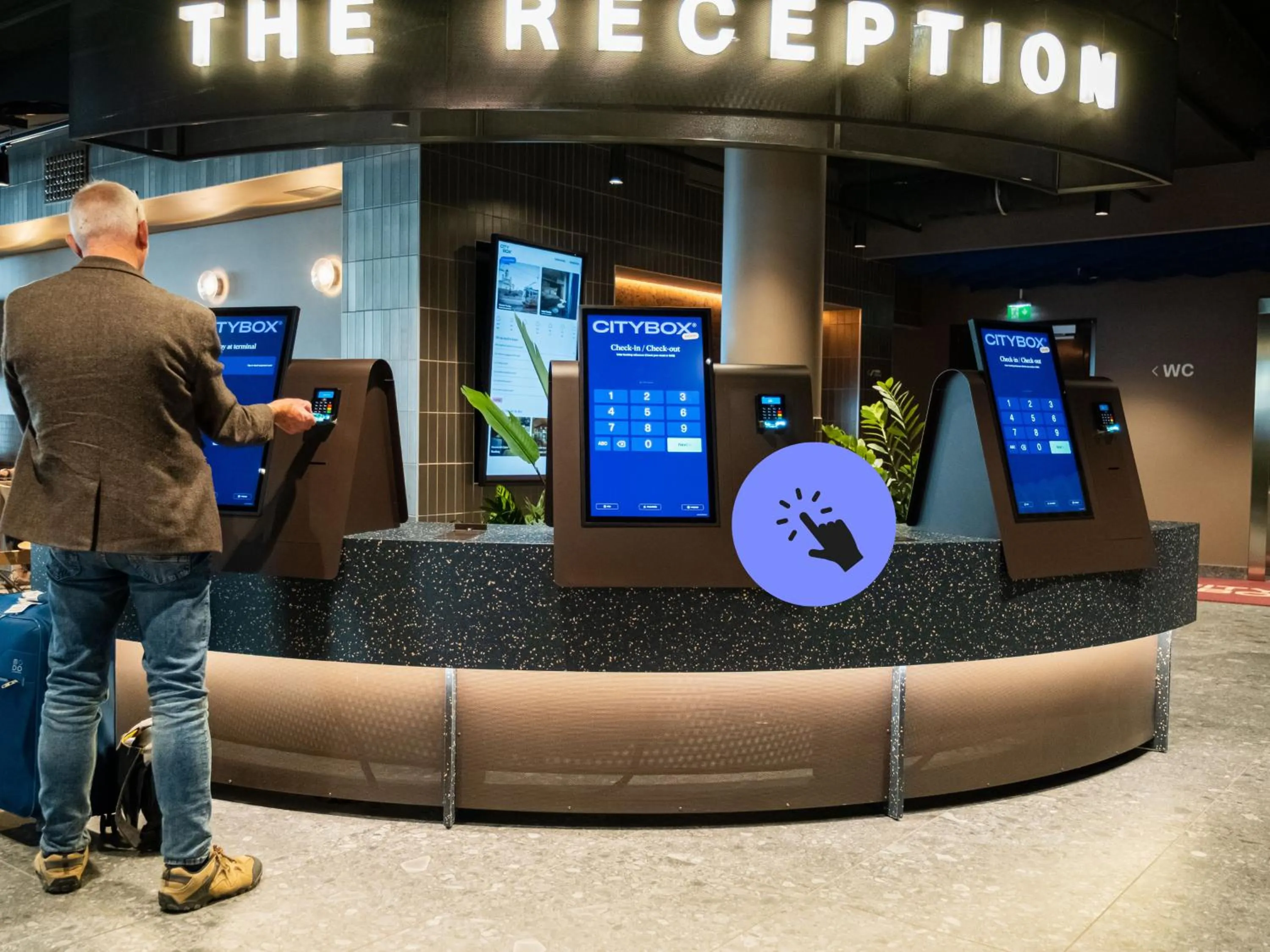 Lobby or reception in Citybox Helsinki