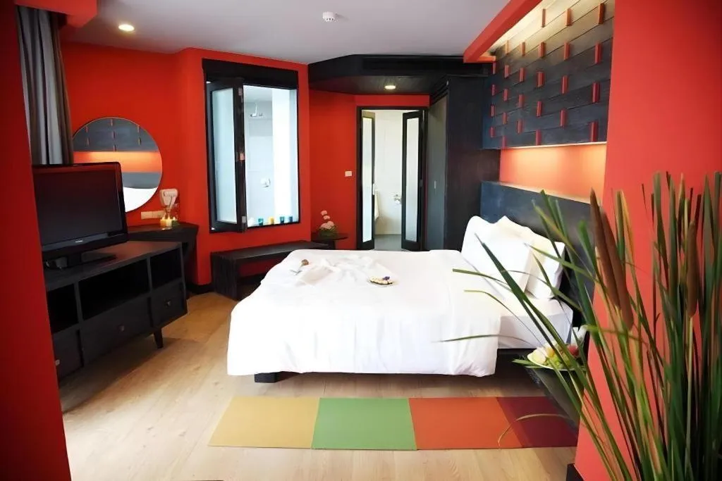 Bed in The Sez Hotel Bangsaen