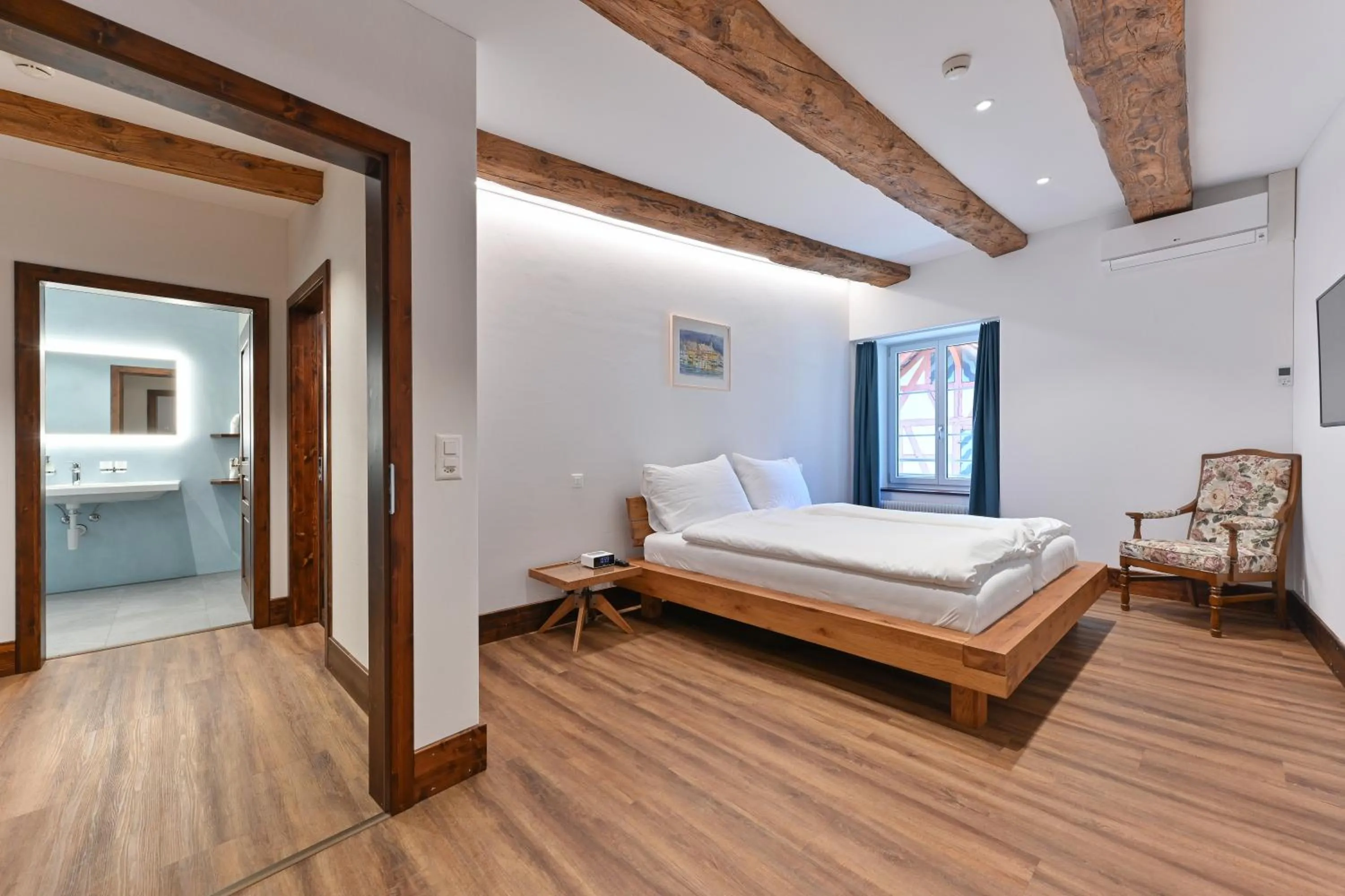 Photo of the whole room, Bed in Hotel Rheinfels