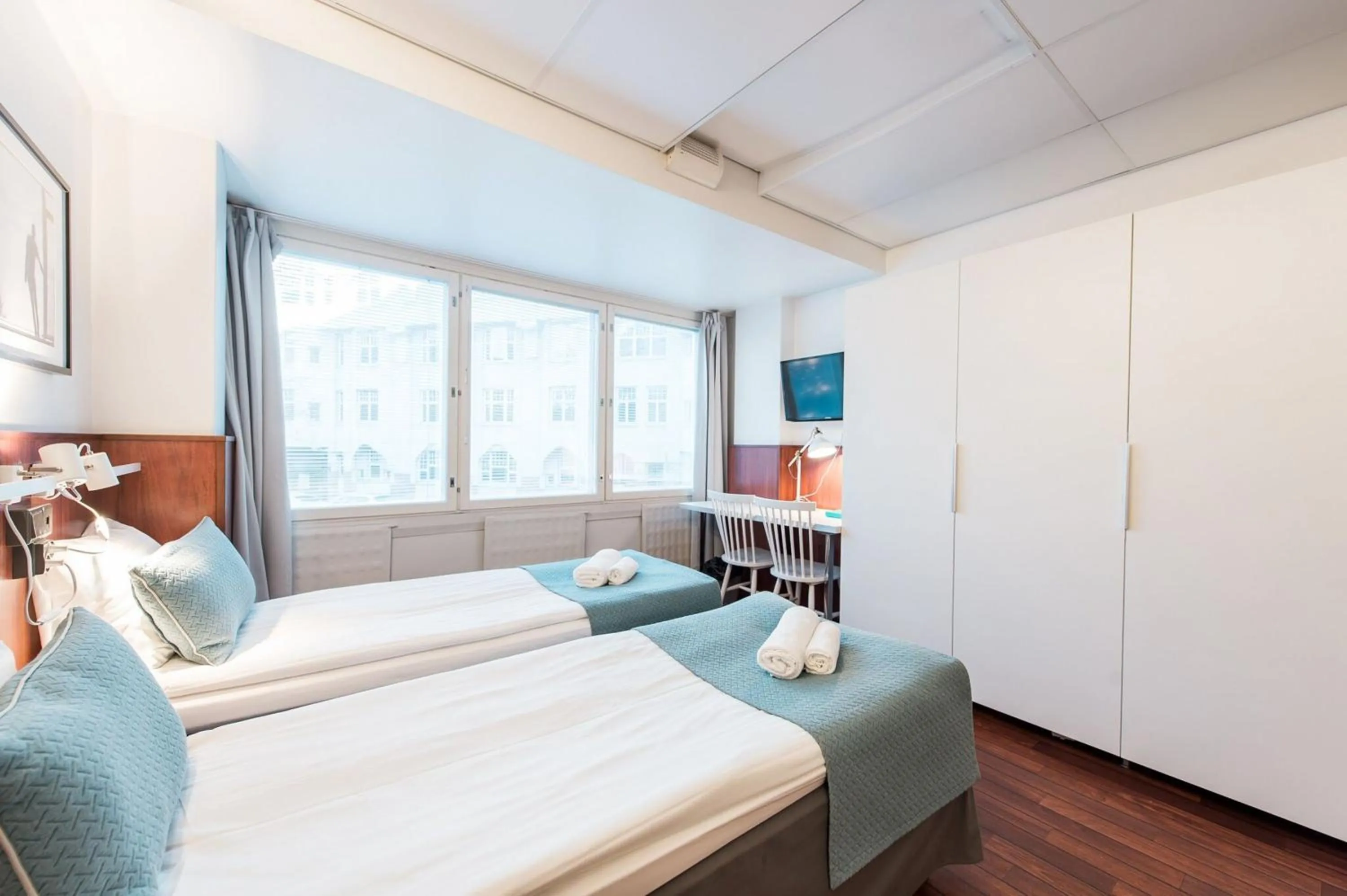 Photo of the whole room, Bed in Forenom Aparthotel Helsinki Kamppi - contactless check-in