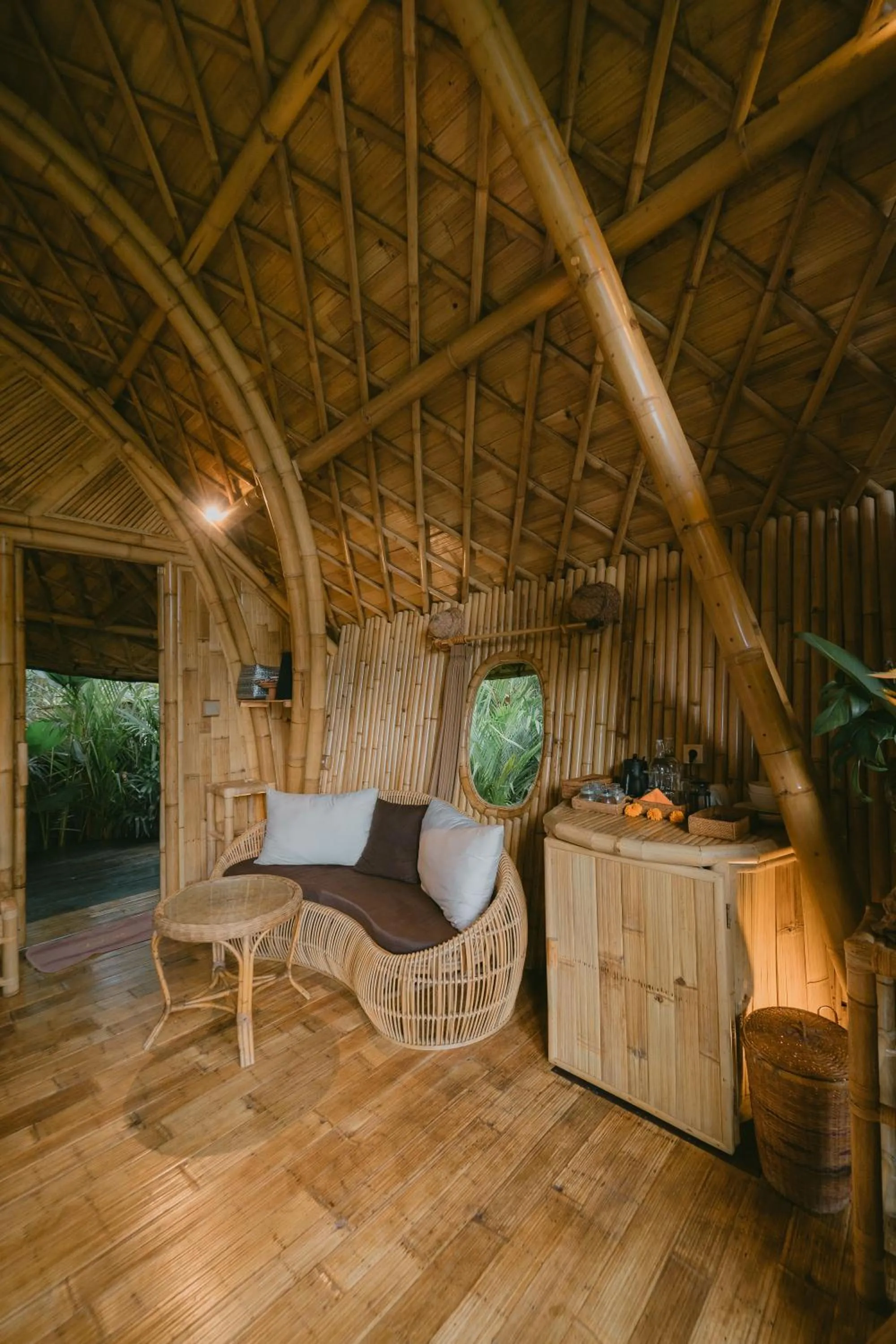 Living room in Arcada Bali Bamboo House