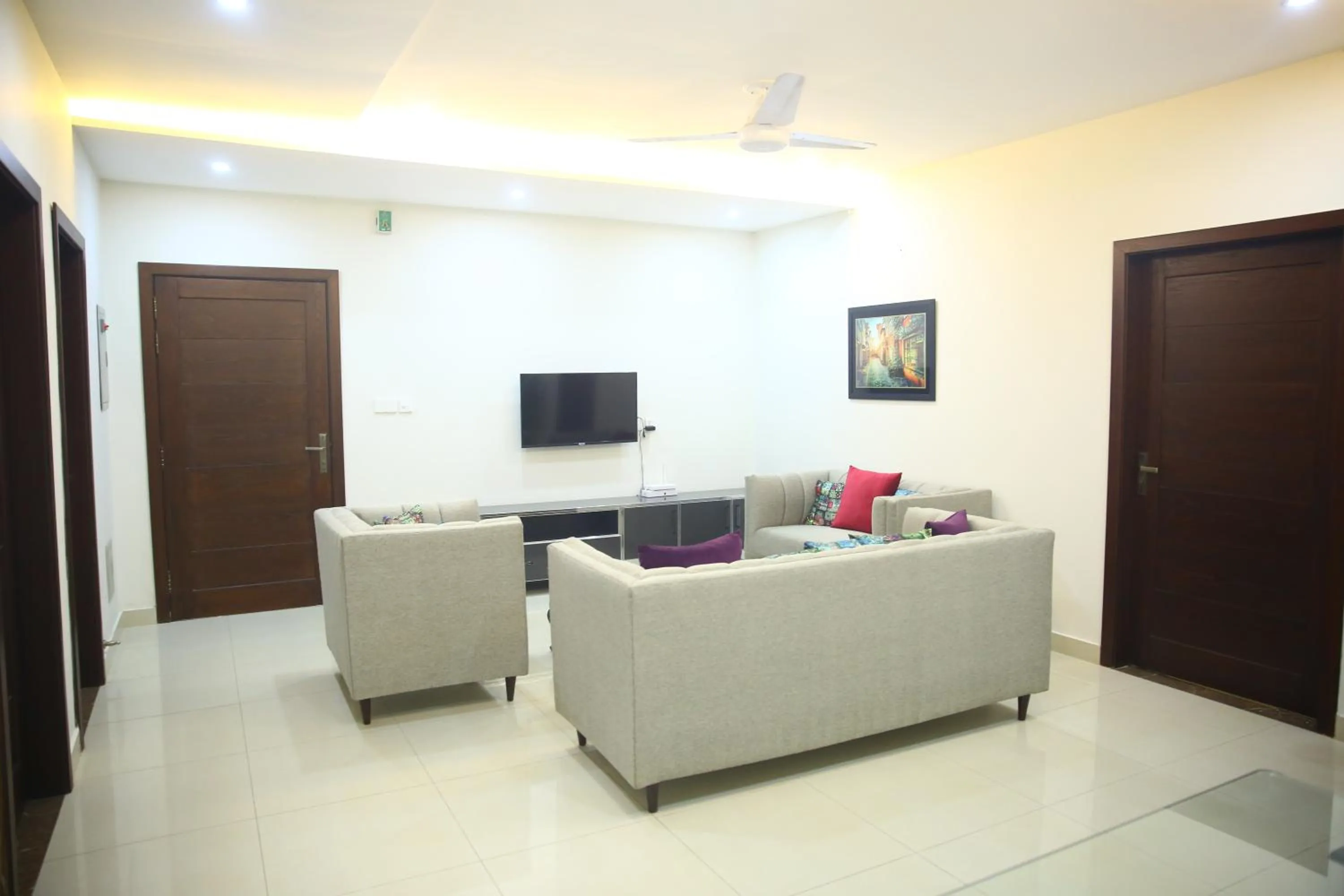 Seating area in Gulberg Suites