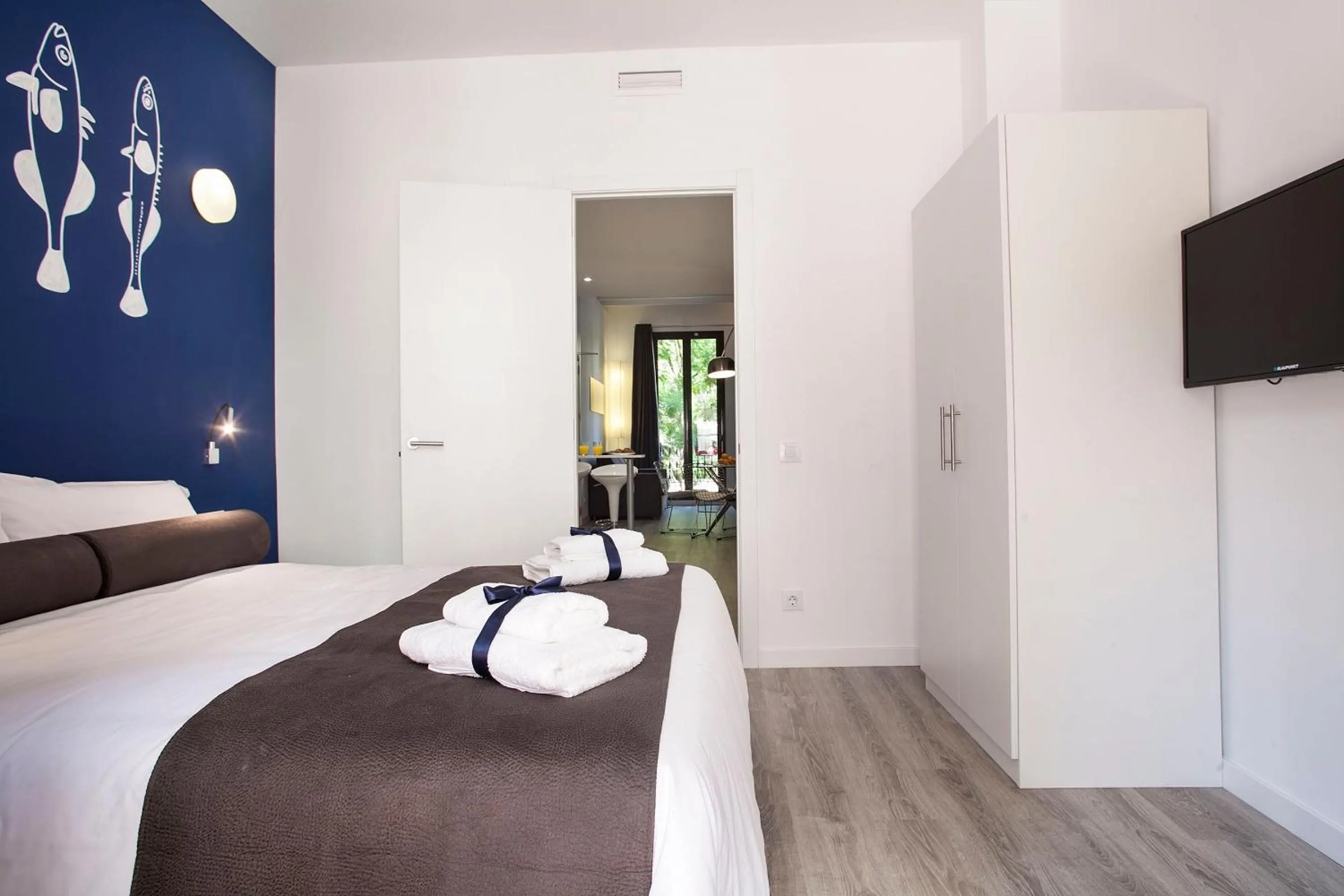 Bedroom, Bed in Habitat Apartments ADN