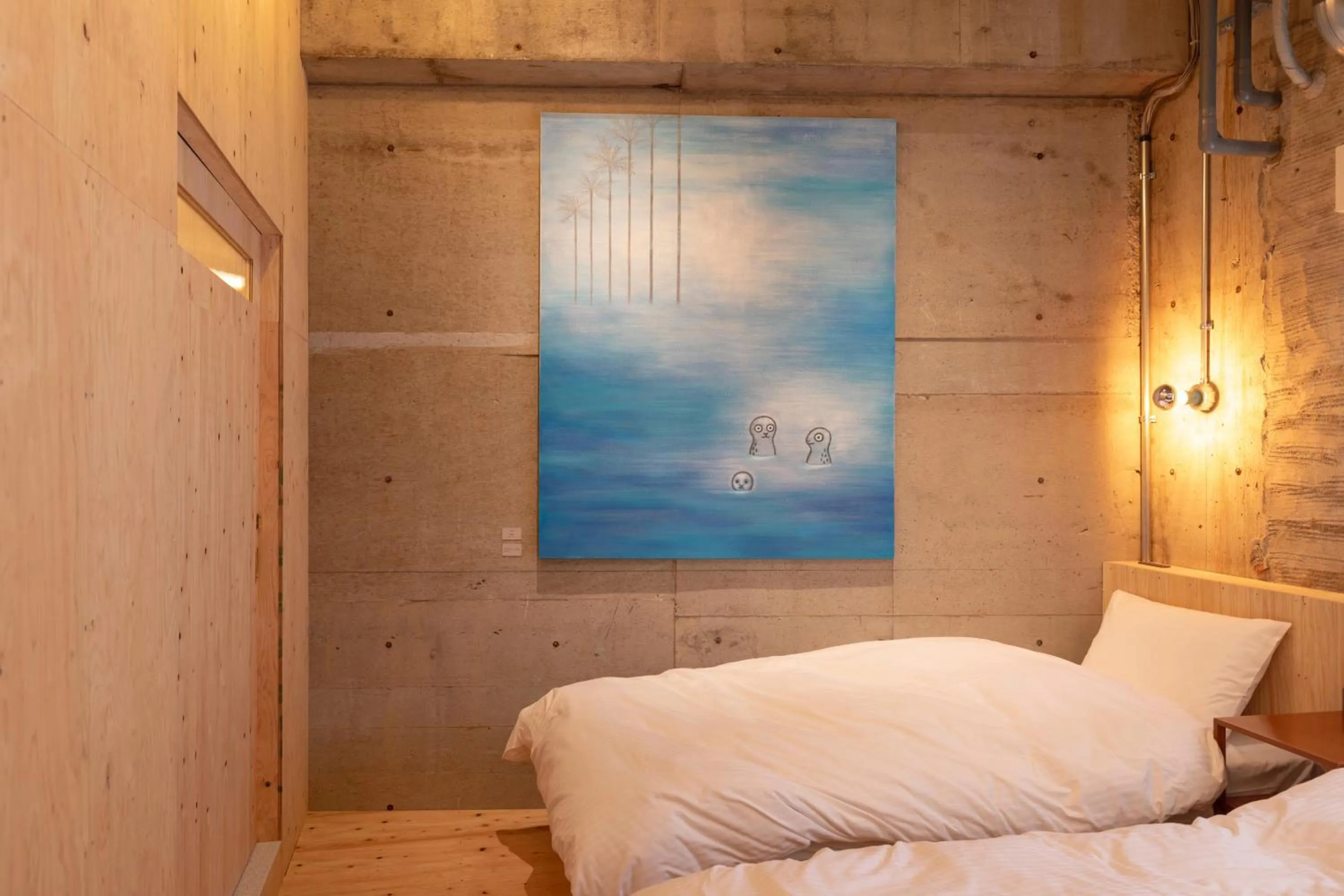 Bed in HAJIMARI Beppu