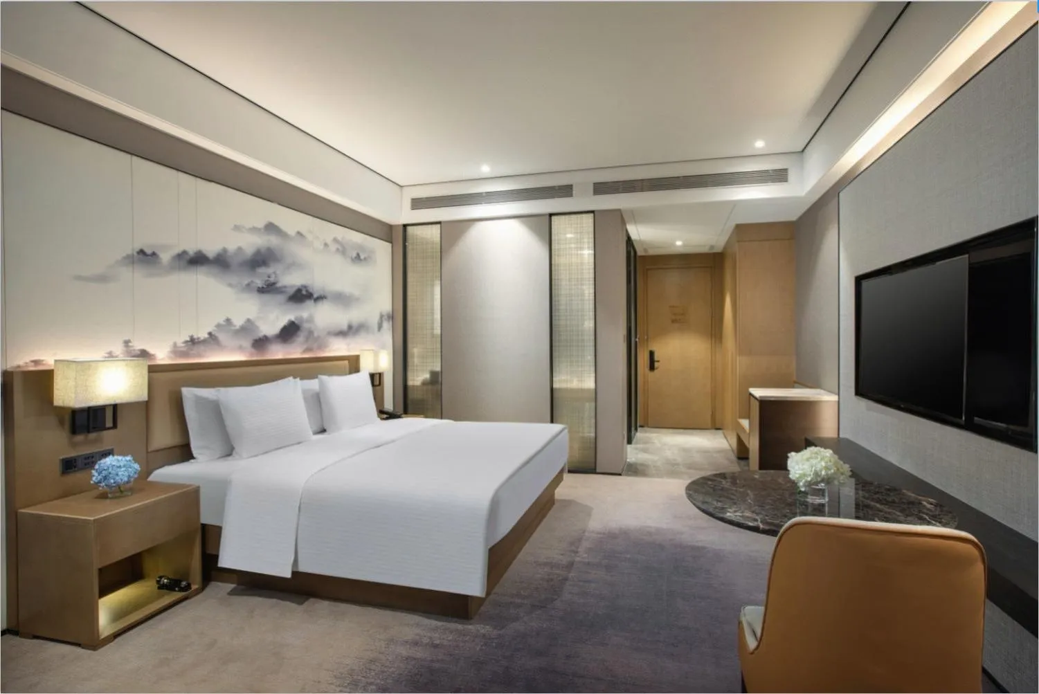 Photo of the whole room, Bed in Wanda Jin Pingxiang