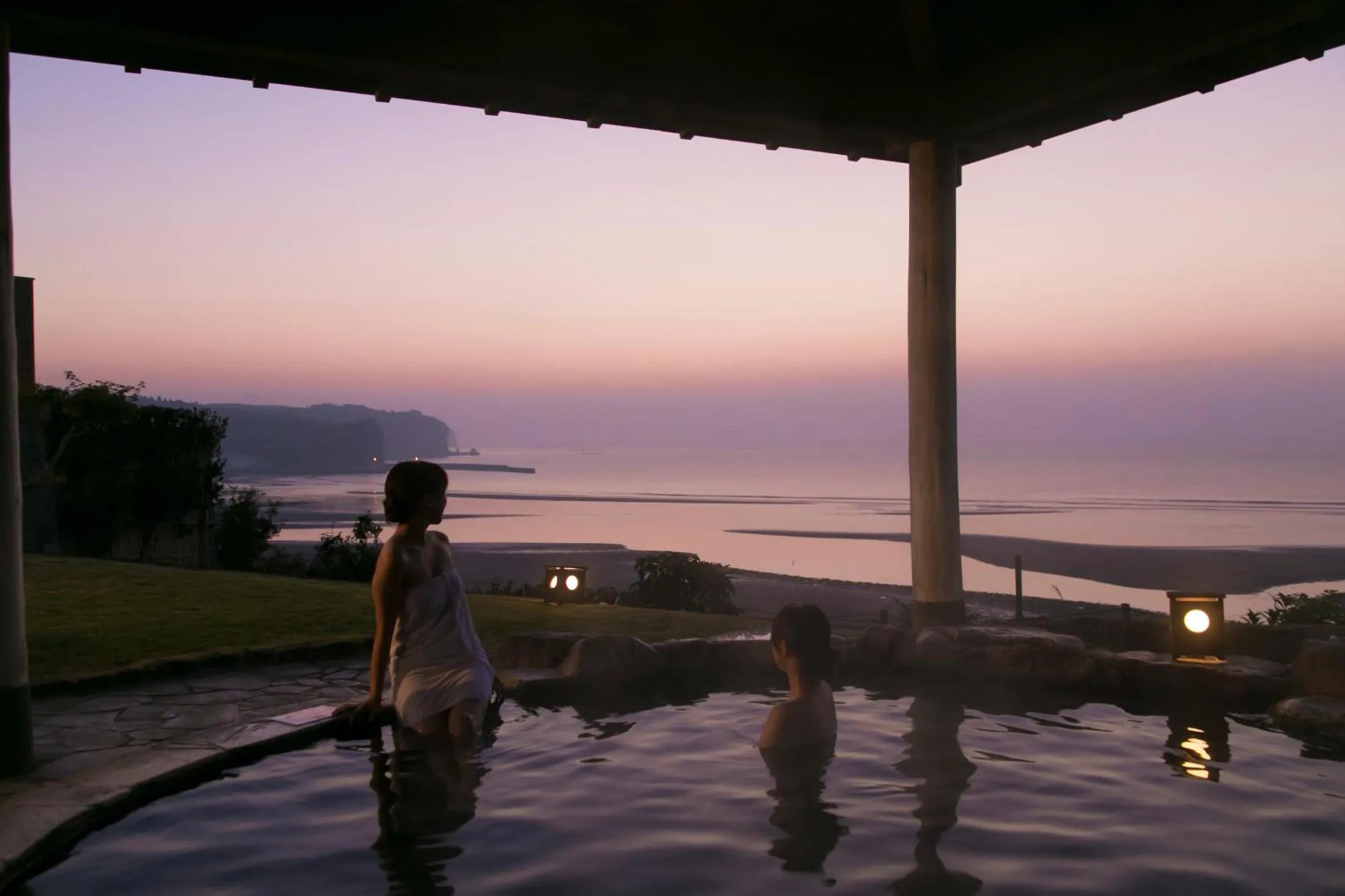 Hot Spring Bath in Spa and Resort Hotel Solage Oita Hiji Beppuwan