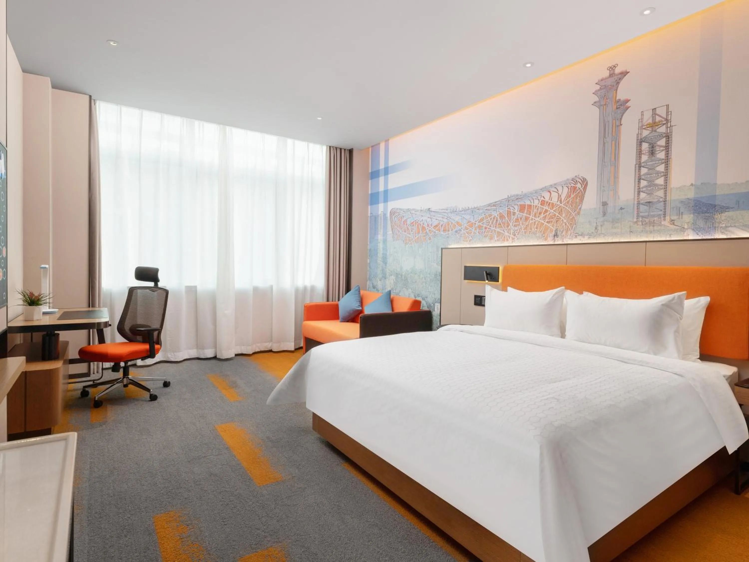 Bed in Hampton by Hilton Beijing Bird's Nest