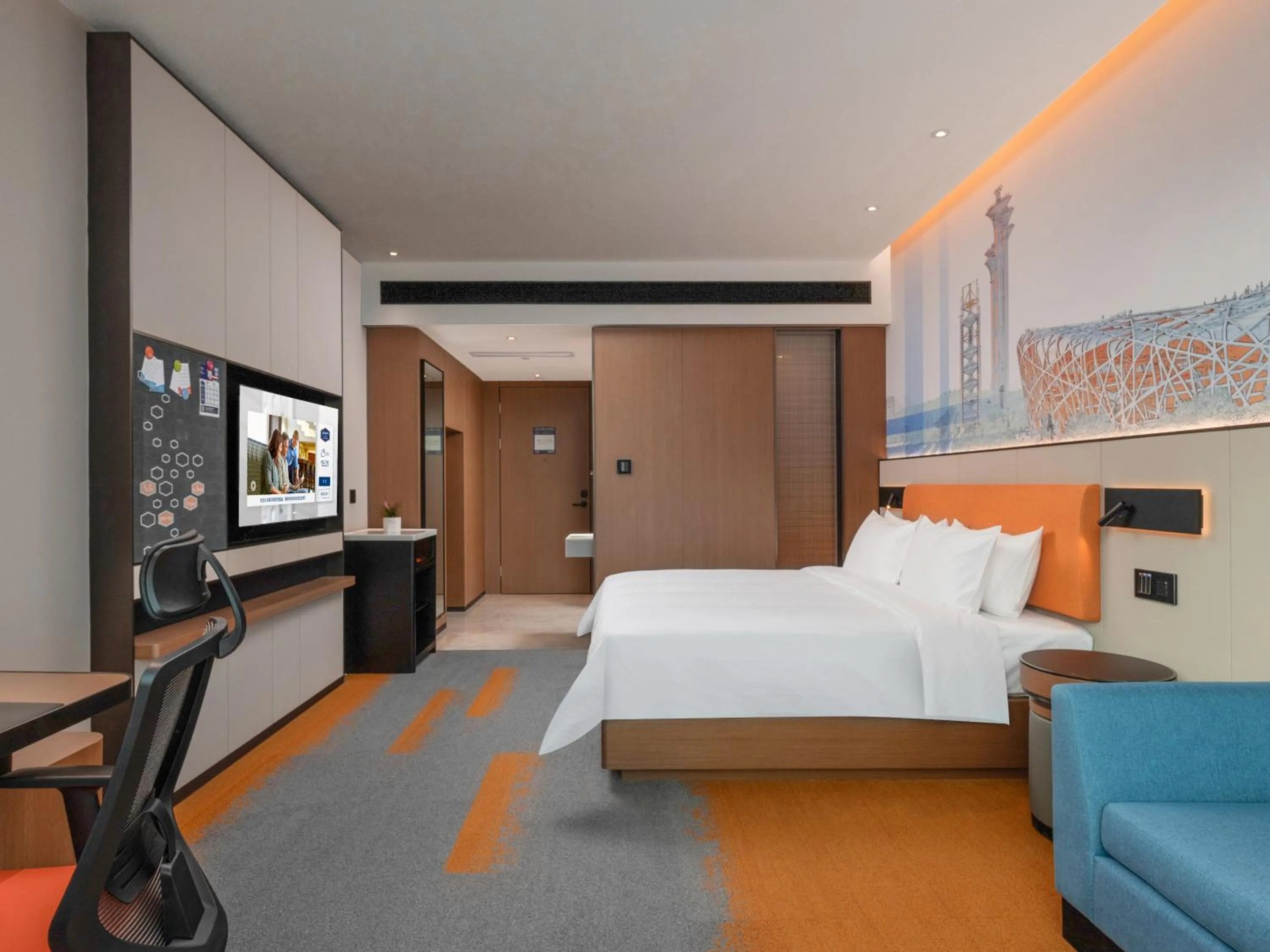 Bed in Hampton by Hilton Beijing Bird's Nest