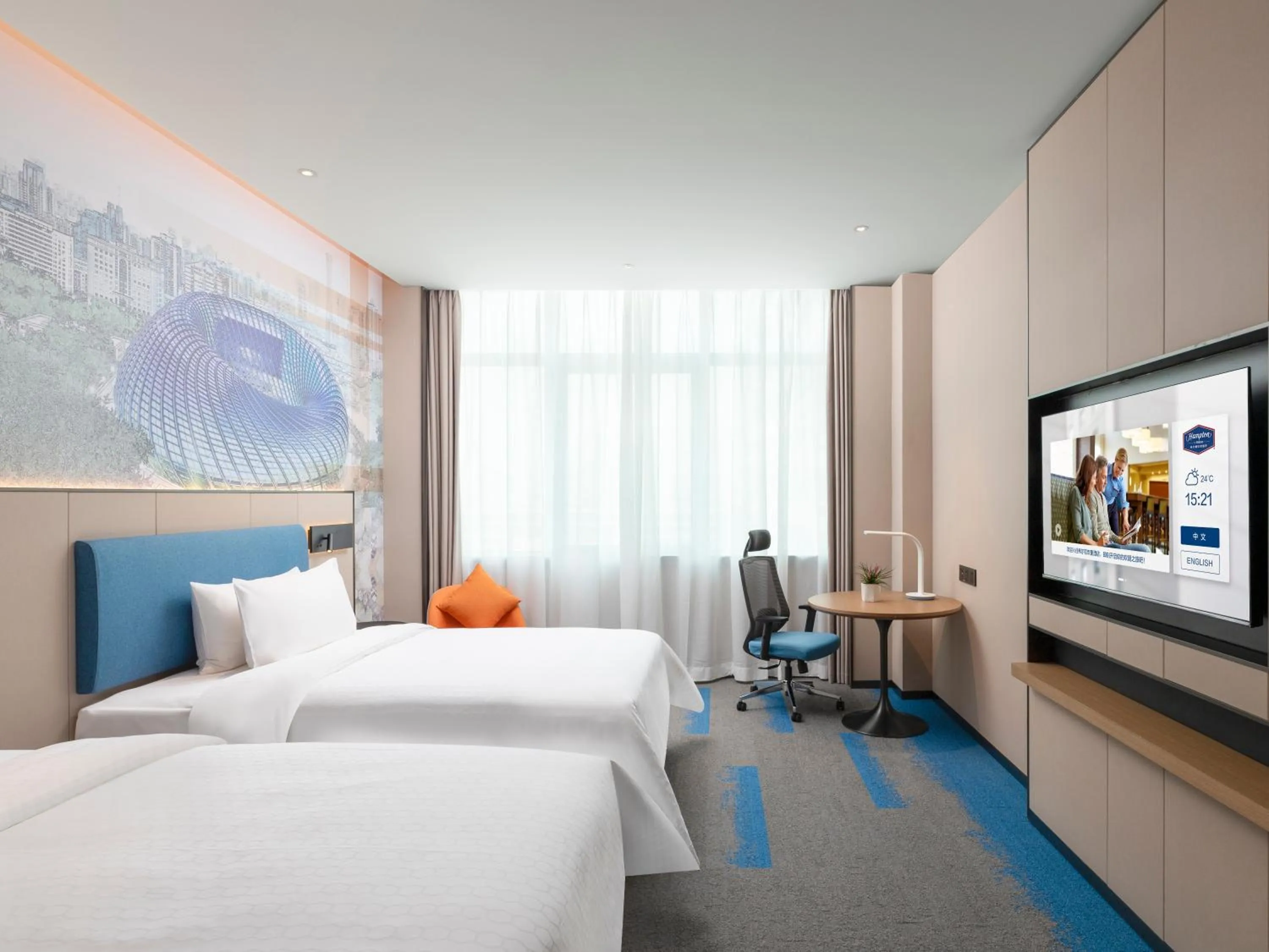 Bed in Hampton by Hilton Beijing Bird's Nest