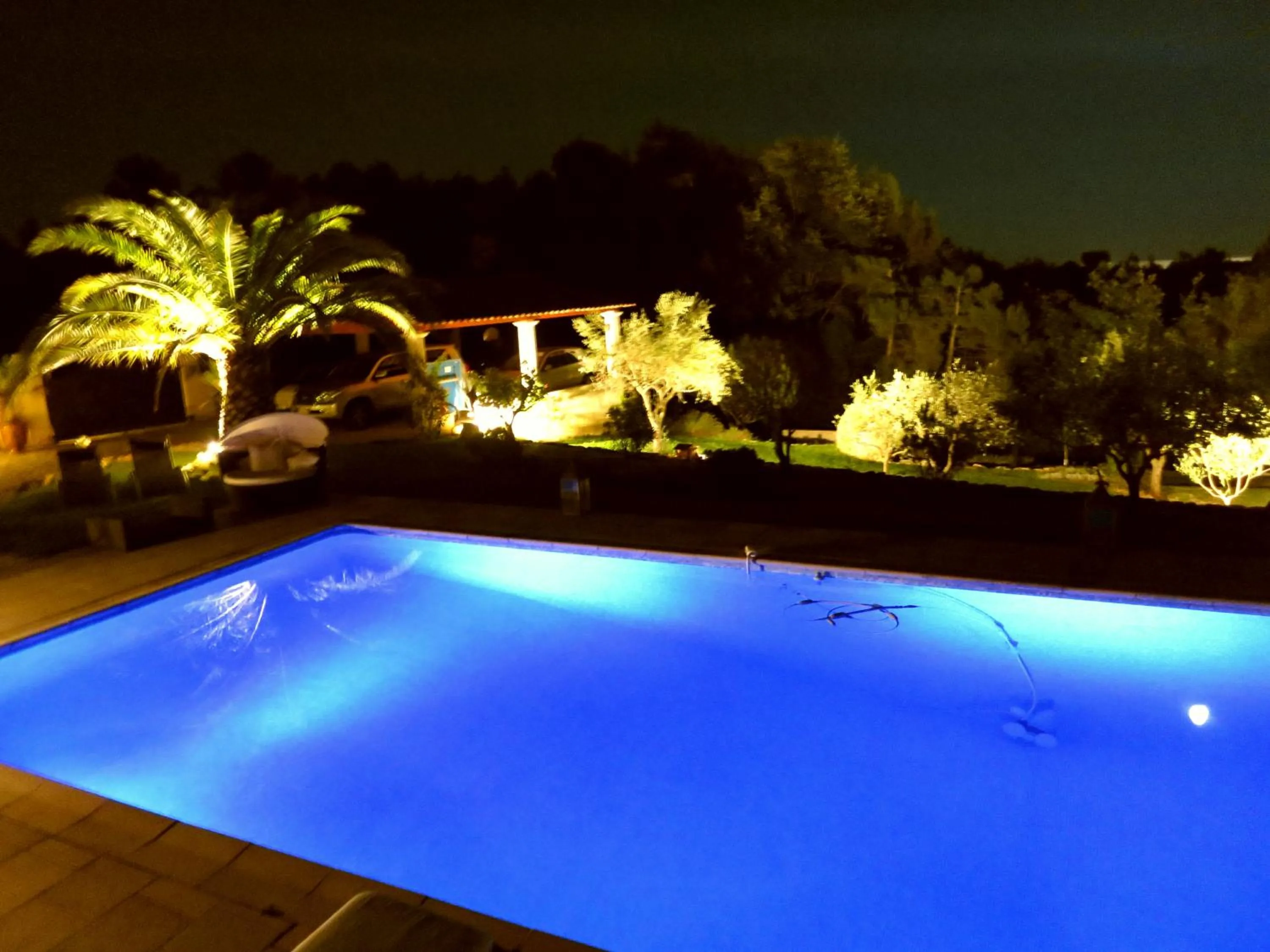 Pool view in B&B Villa Ganesh