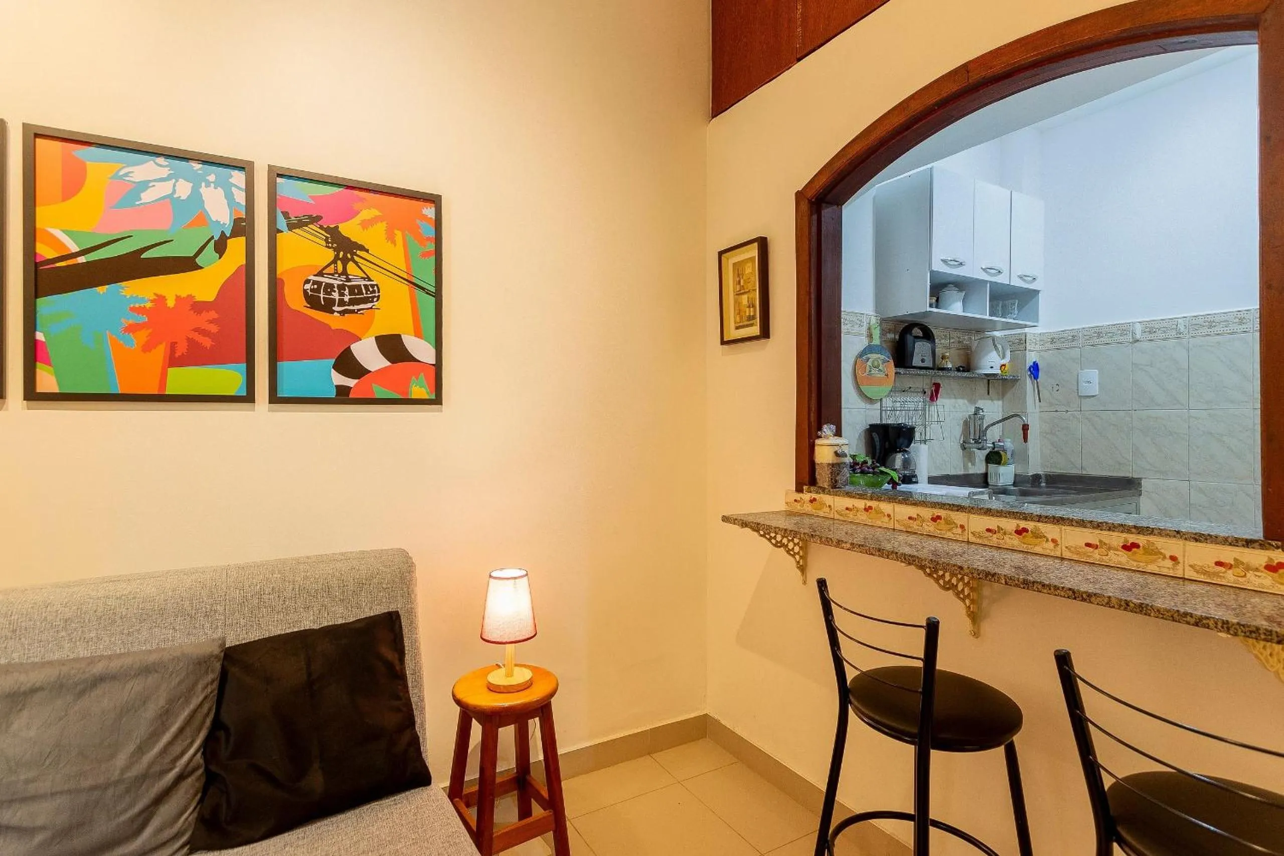 Living room in Copacabana Refúgio na Beira da Praia