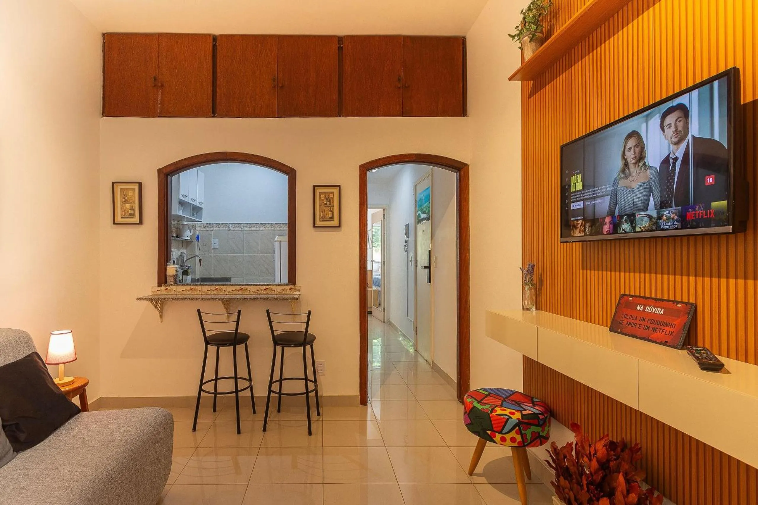 Living room in Copacabana Refúgio na Beira da Praia