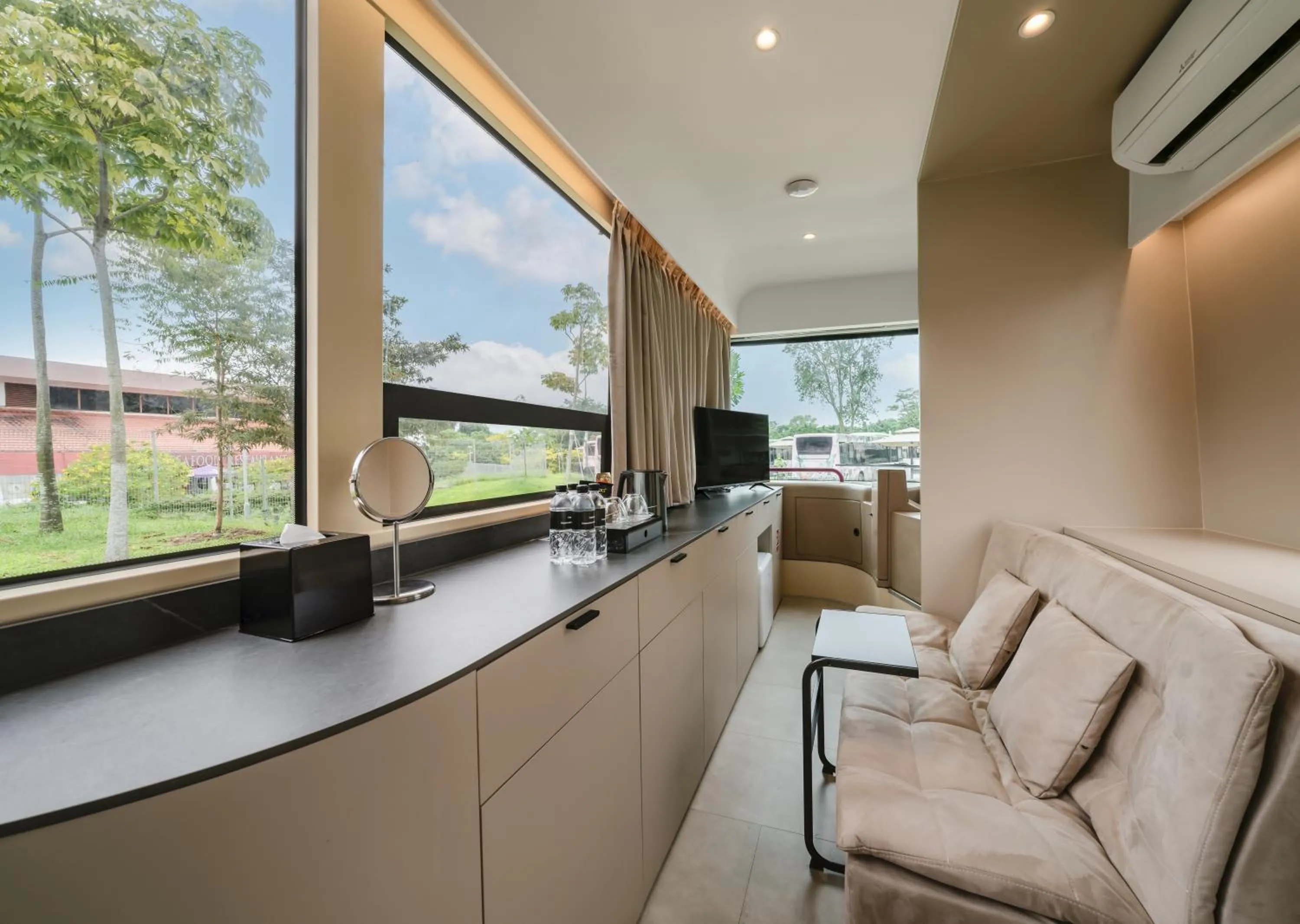 Living room in The Bus Collective