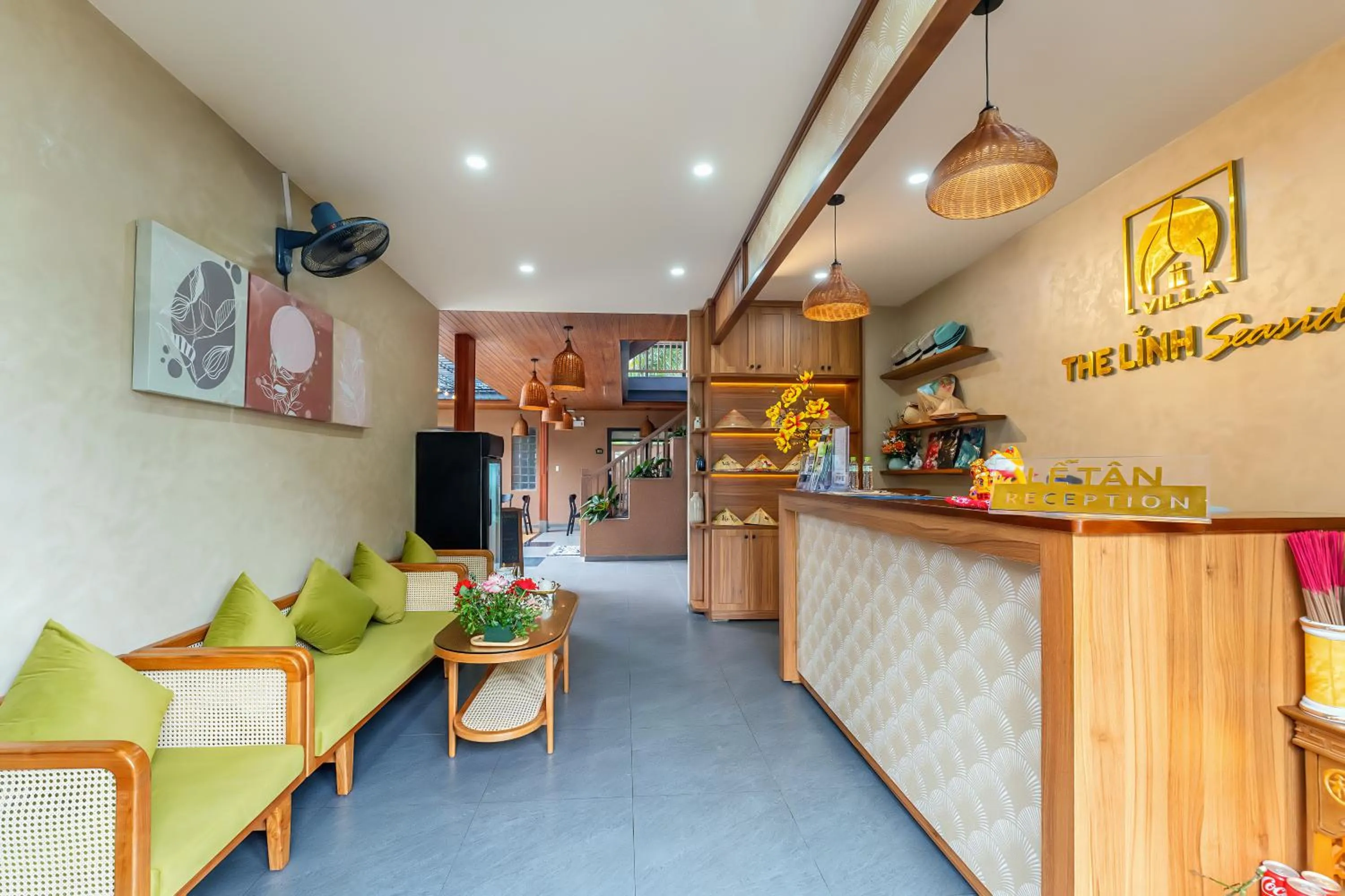 Lobby or reception in The Linh Seaside Villa Hoi An