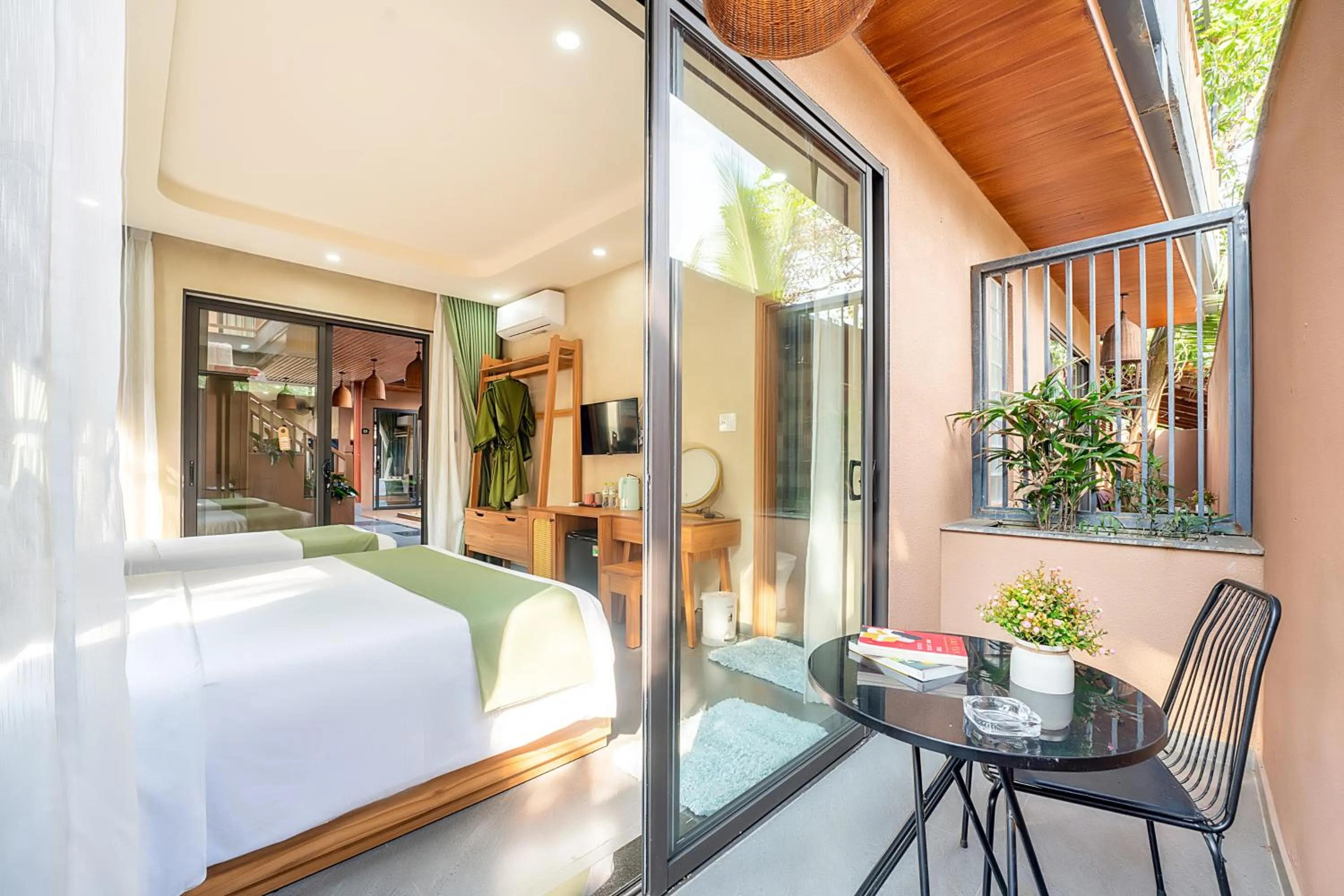 Bedroom, Bed in The Linh Seaside Villa Hoi An