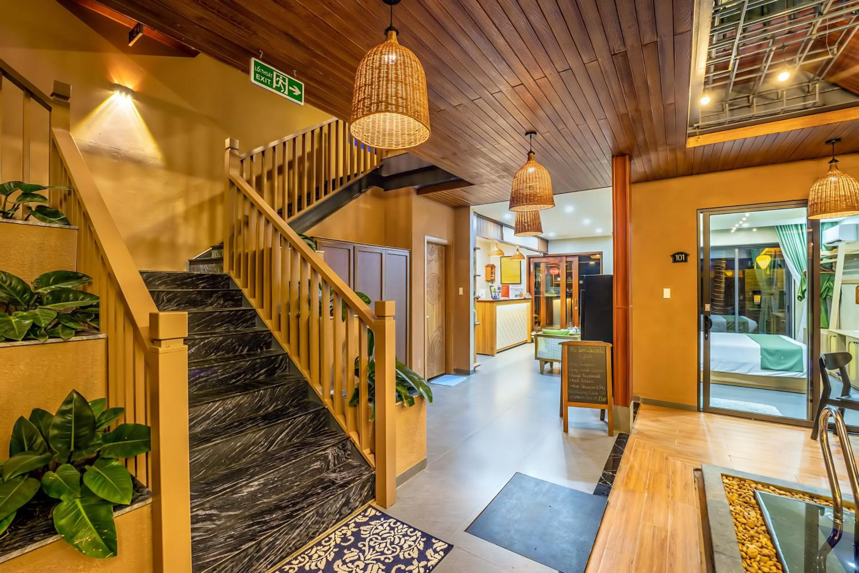 Lobby or reception in The Linh Seaside Villa Hoi An