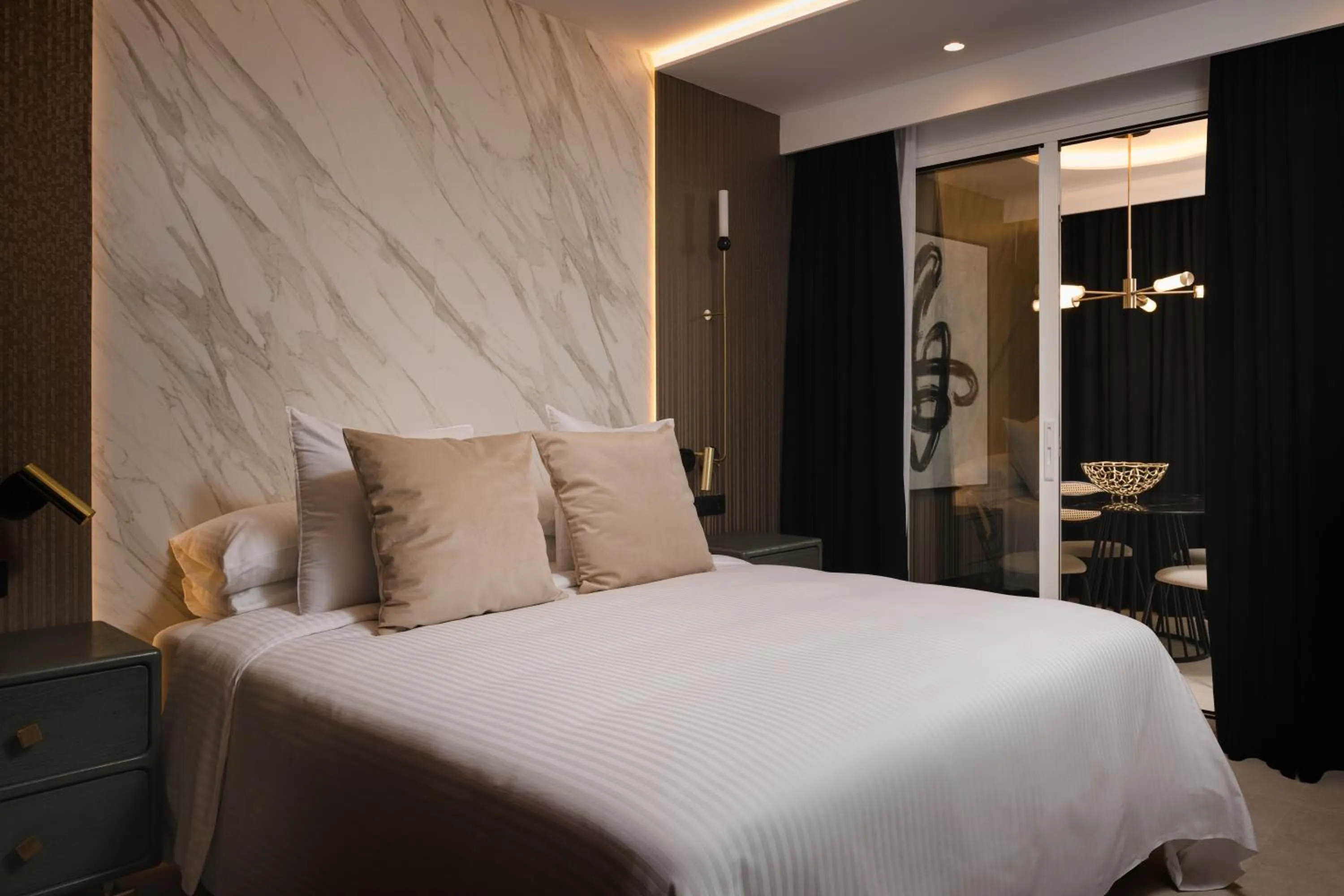 Bedroom, Bed in Blue Marina Suites - Boutique Apartments