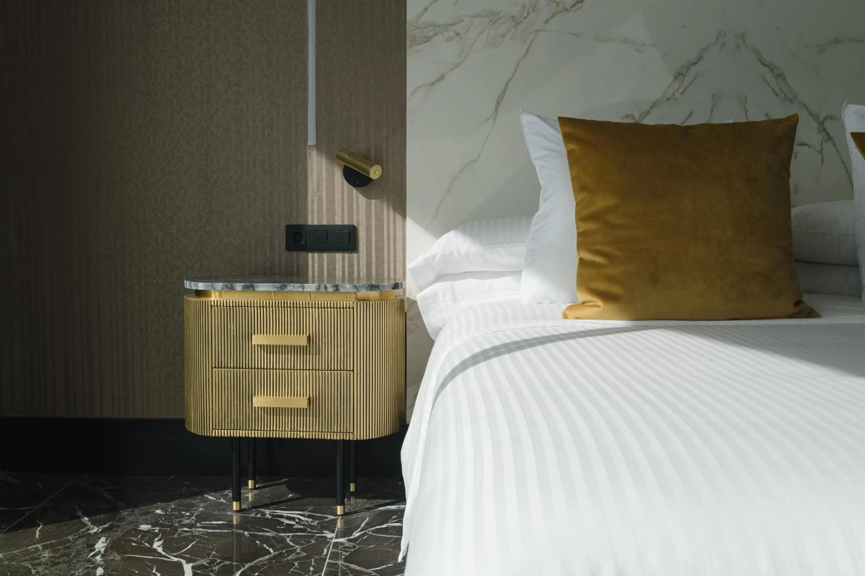 Bed in Blue Marina Suites - Boutique Apartments