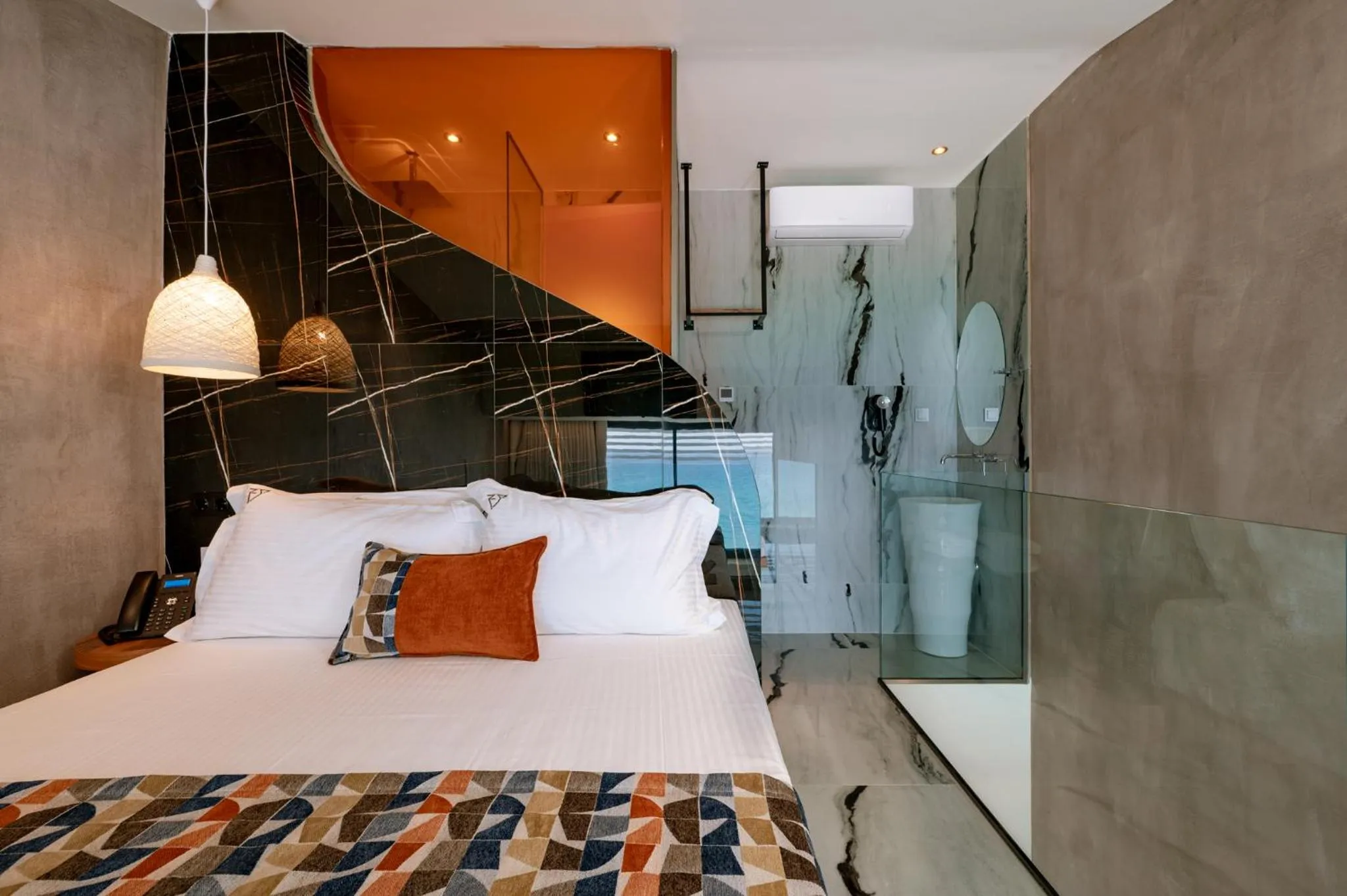 Bed in ZEST THASSOS LUXURY RETREAT