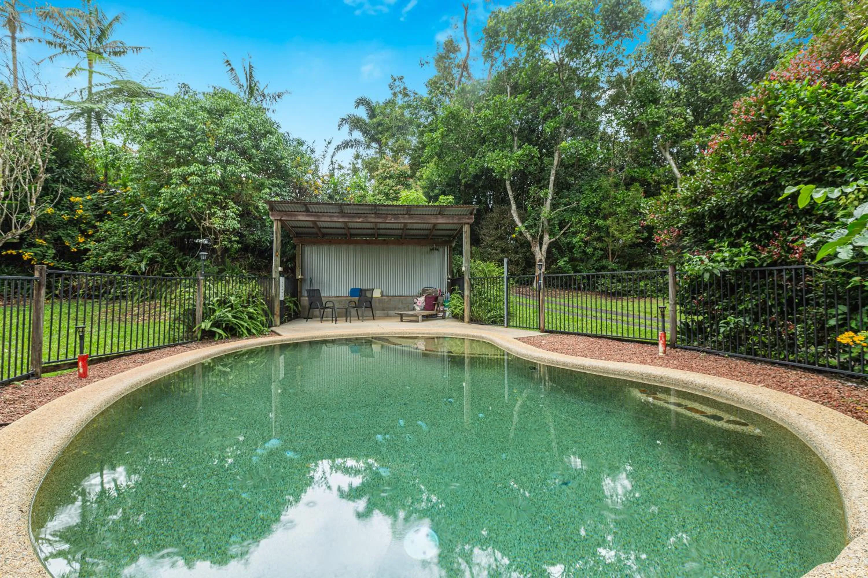 Pool view in Atherton Blue Gum