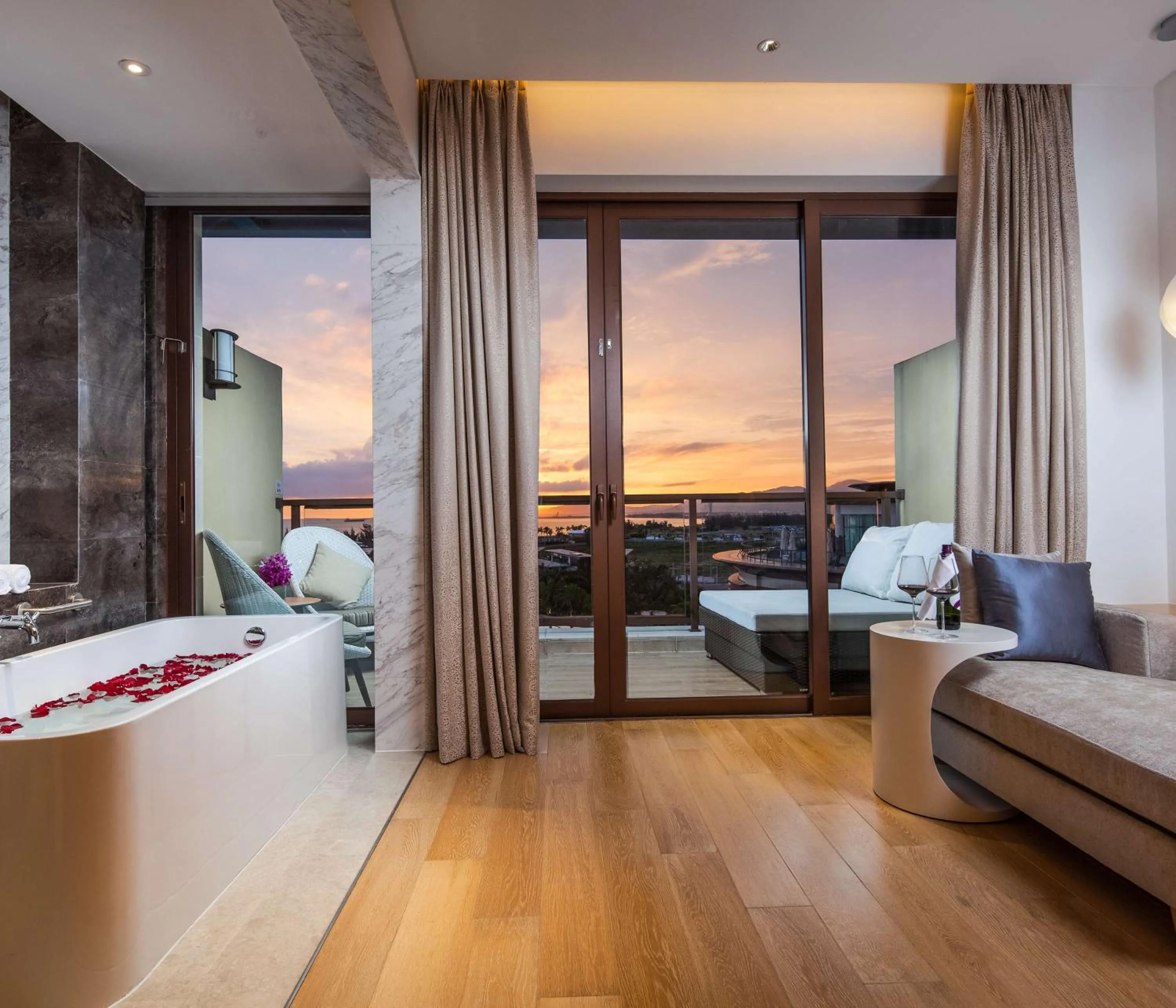 Bathroom, Bed in Sanya Yazhou Bay Resort Curio Collection by Hilton