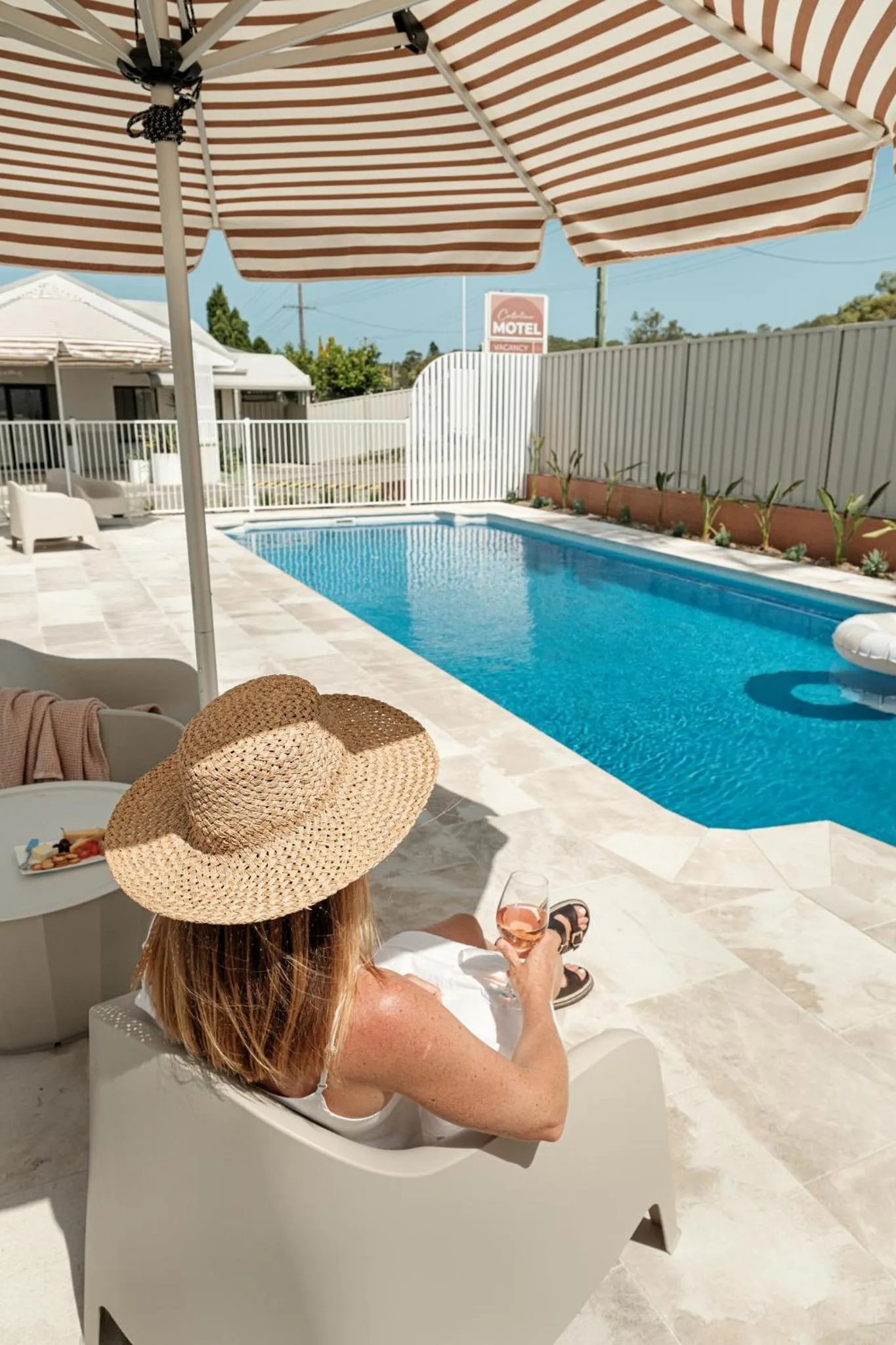 Pool view in Catalina Motel Lake Macquarie