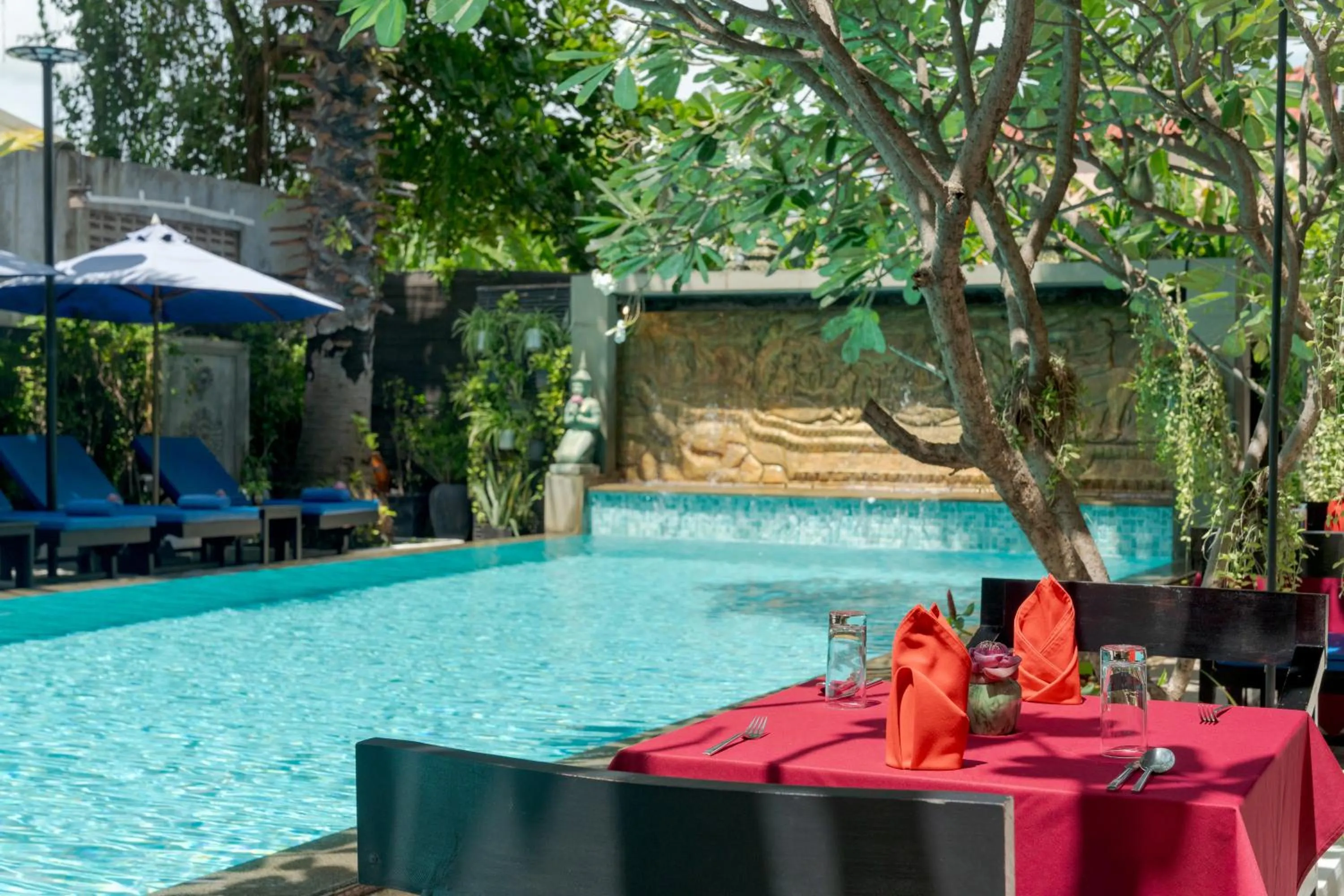 Pool view in Khmer Mansion Boutique Hotel