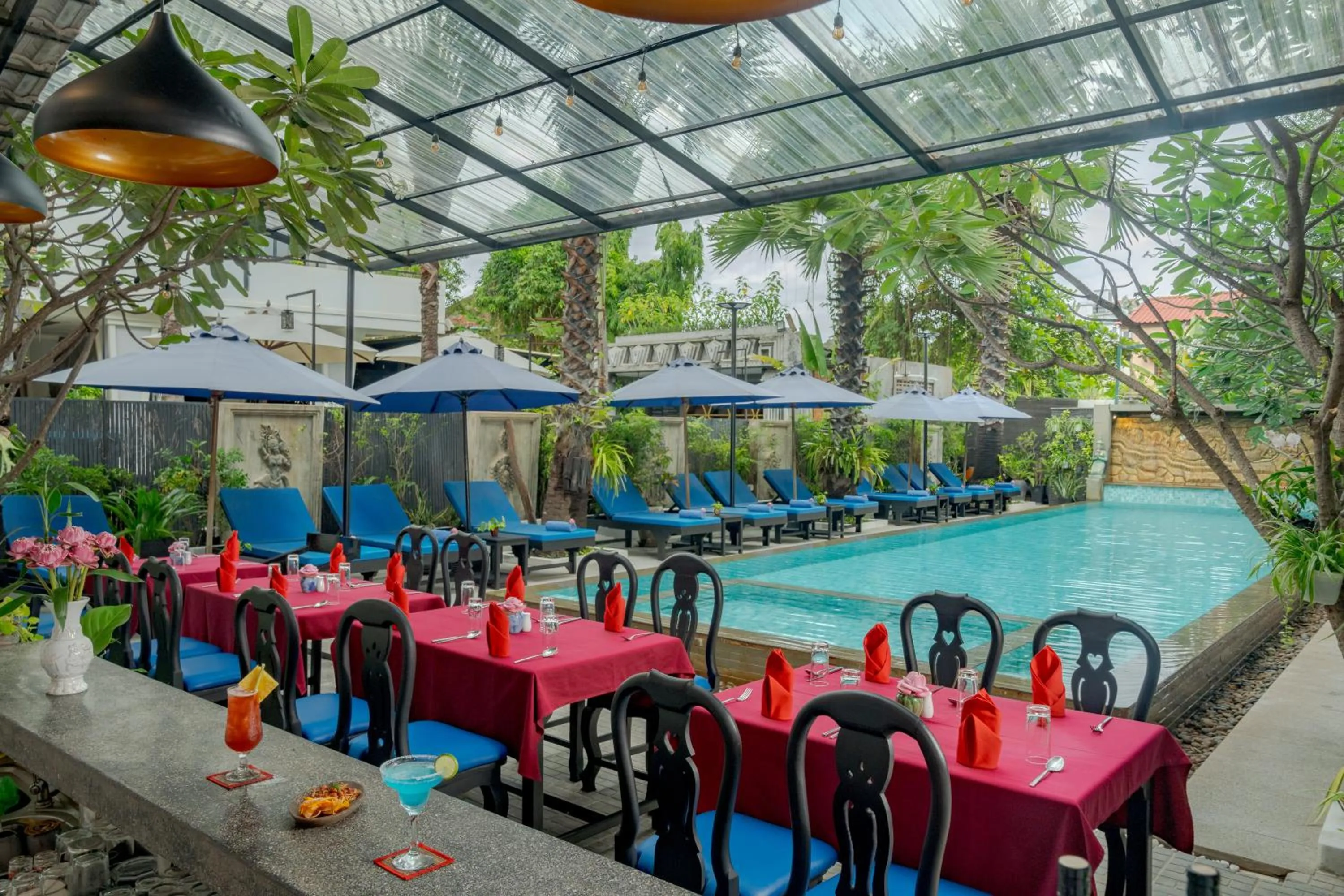 Pool view in Khmer Mansion Boutique Hotel