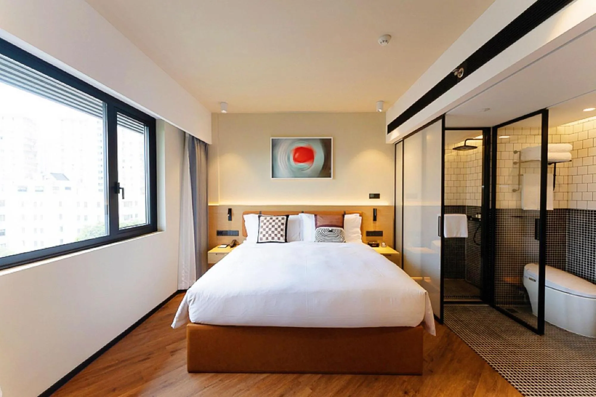 Bed in Mia Hotel - Shanghai Xuhui Jiaotong University