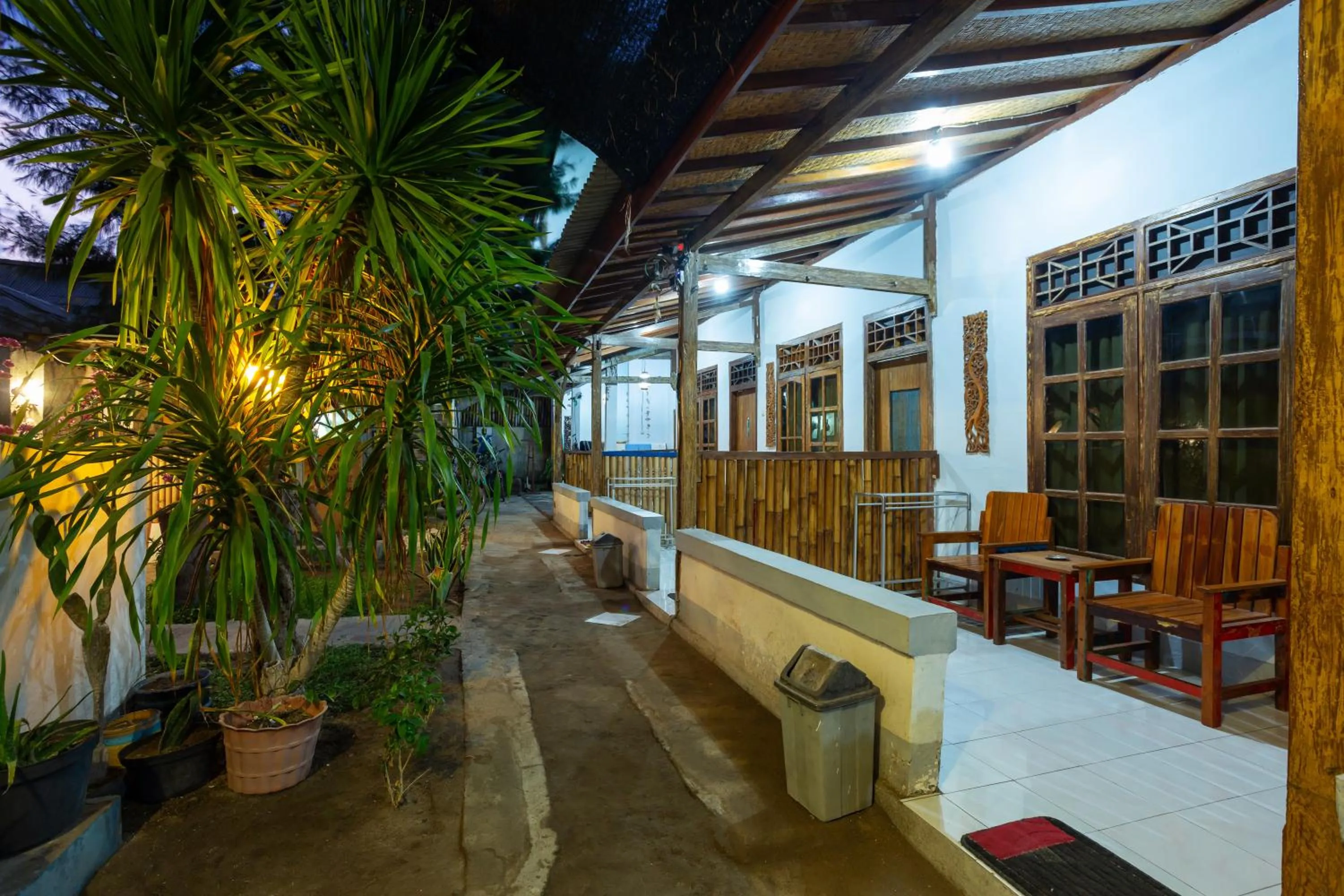 Balcony/Terrace in Creative Trawangan Stay