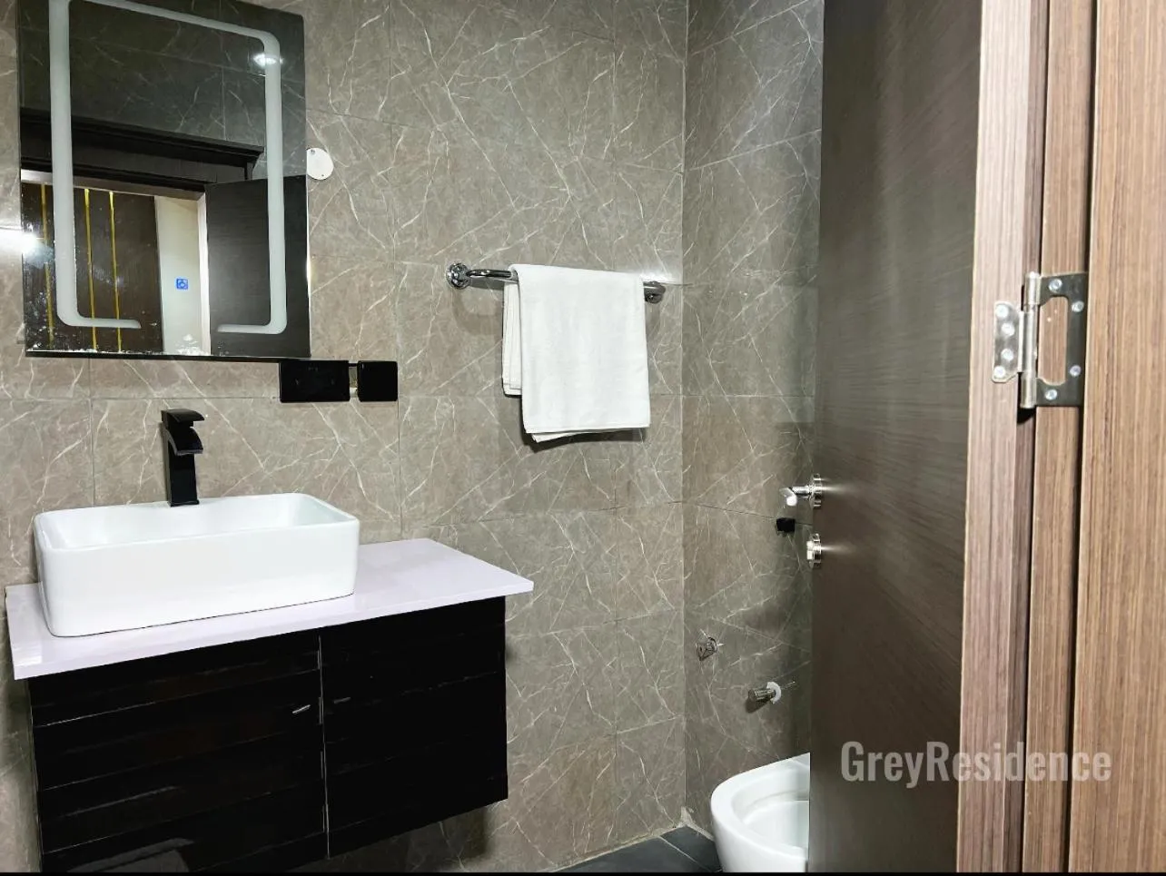 Shower in Grey Residence