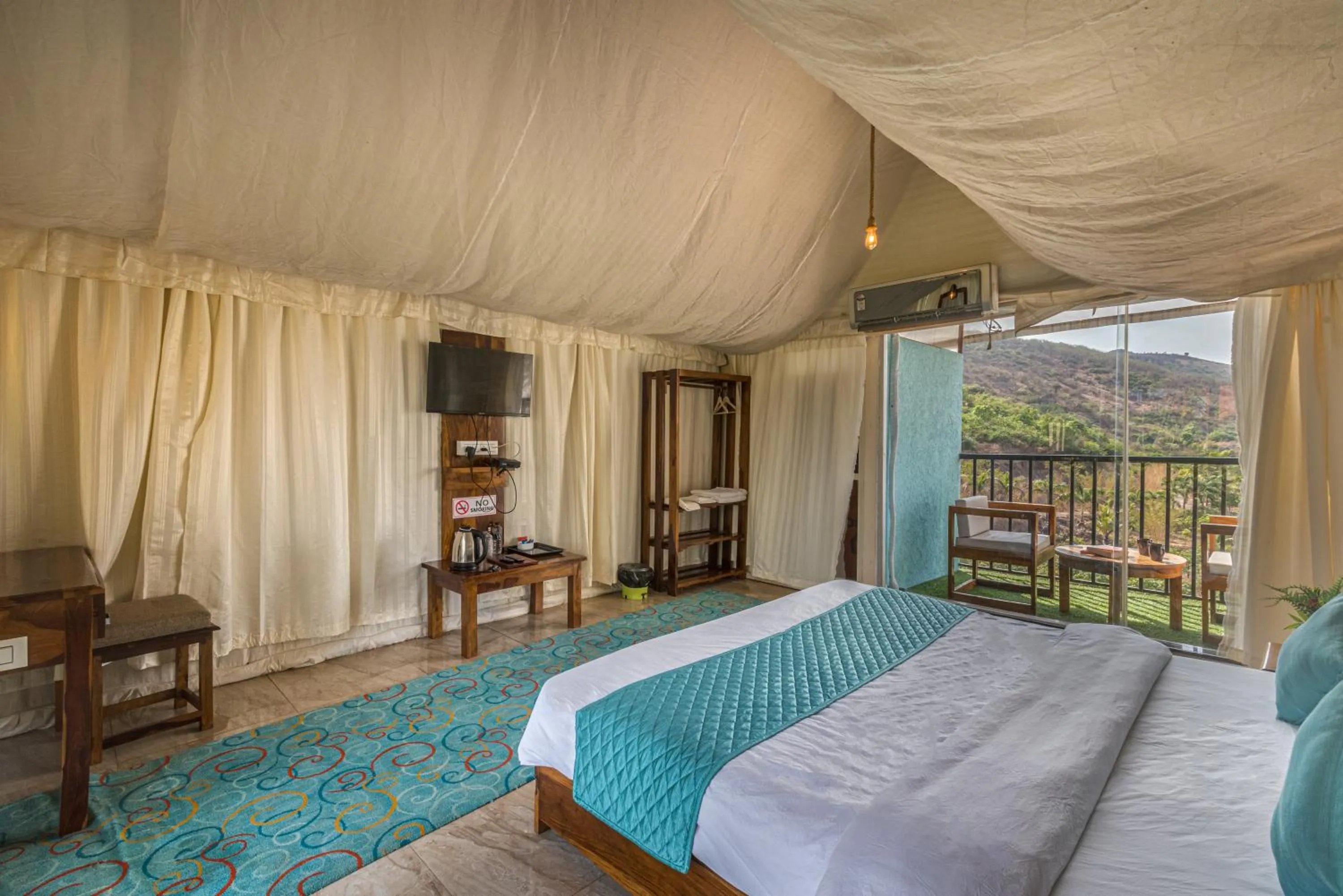 Bedroom, Bed in Wabi Sabi Resort, Igatpuri