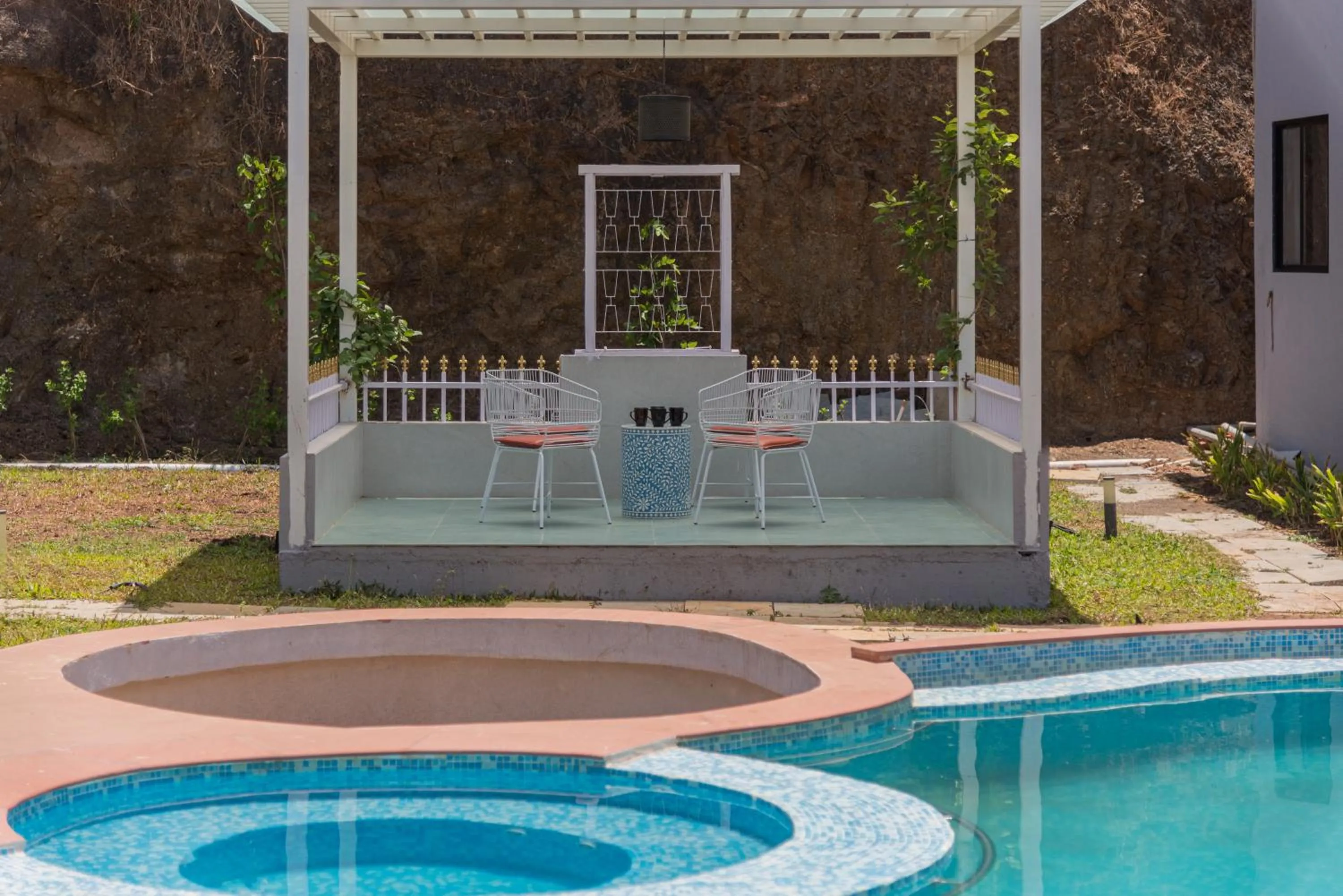 Seating area in Wabi Sabi Resort, Igatpuri