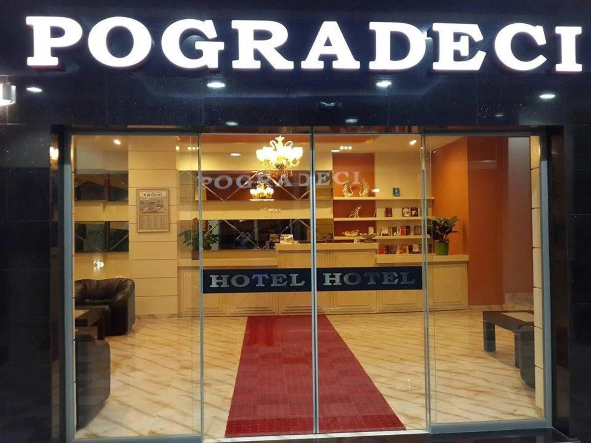 Lobby or reception in Hotel Pogradeci