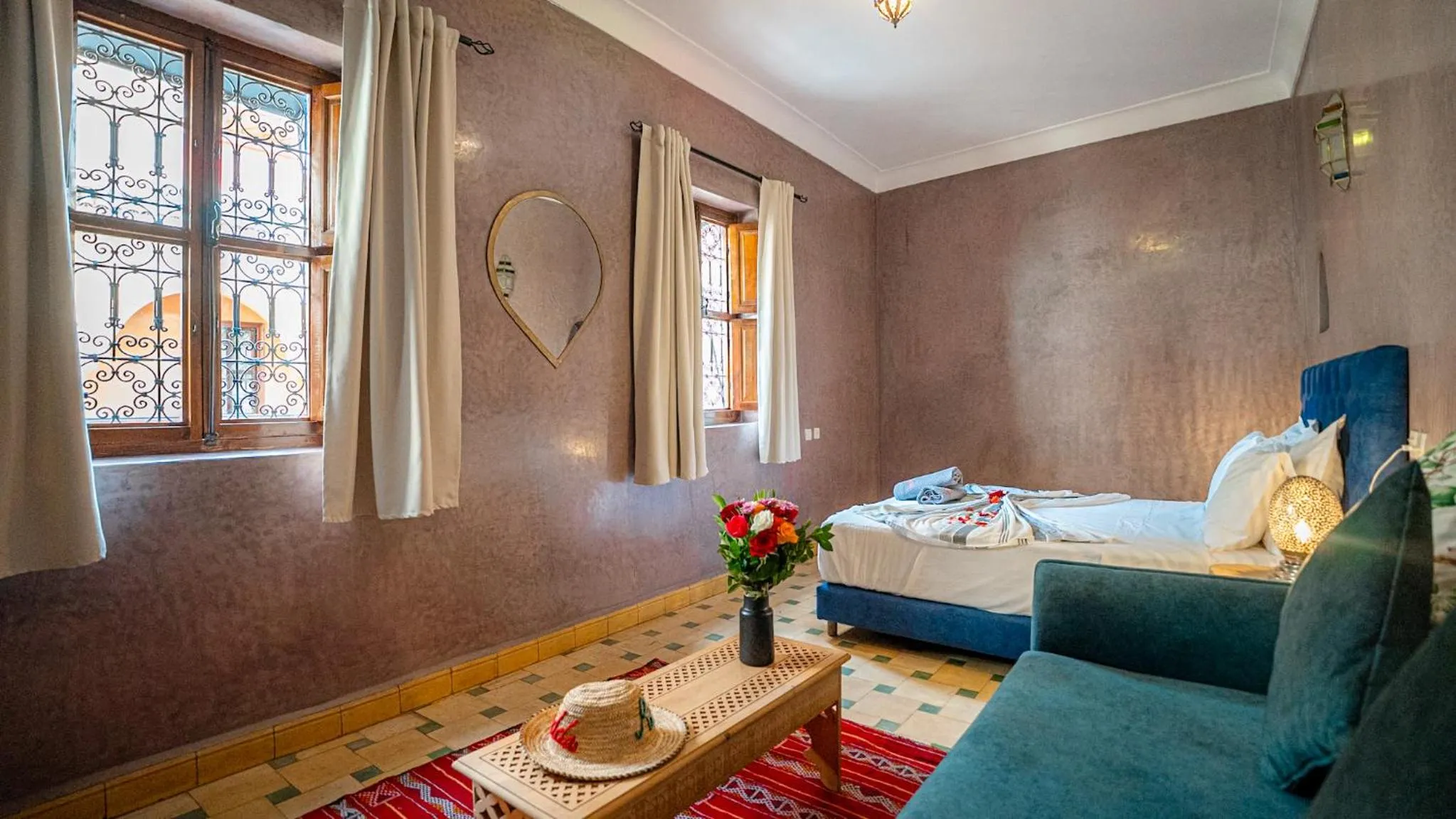Photo of the whole room, Bed in Riad Hadda