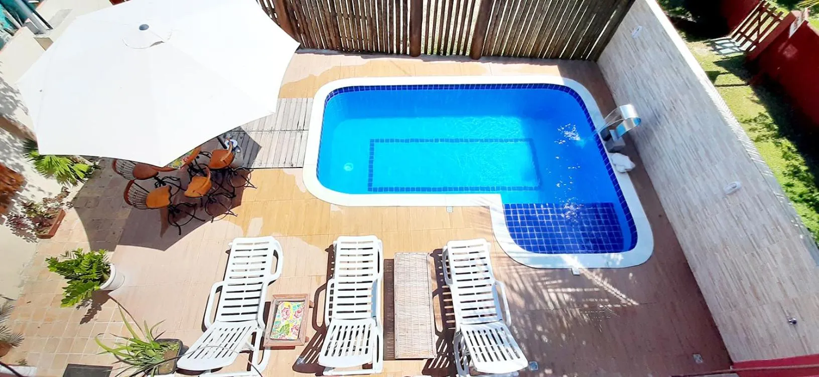 Pool view in Pousada Semente