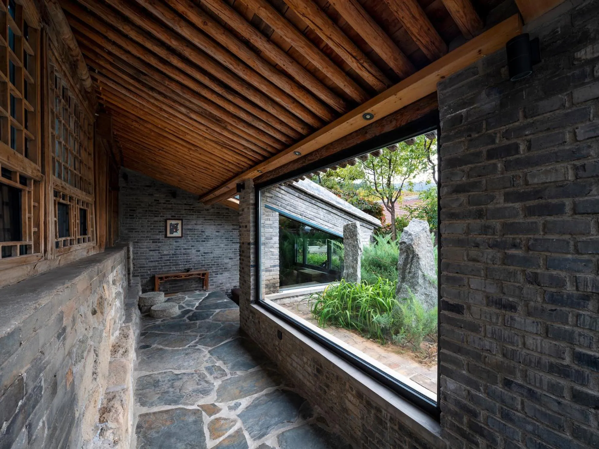 View (from property/room) in Brickyard Retreat at Mutianyu Great Wall Adjoin to Mutianyu Great Wall - Room with the View of Great Wall - Jacuzzi with the View of Great Wall - Vehicle Shuttle Service - International Catering - SPA& Nail Beauty Facilities