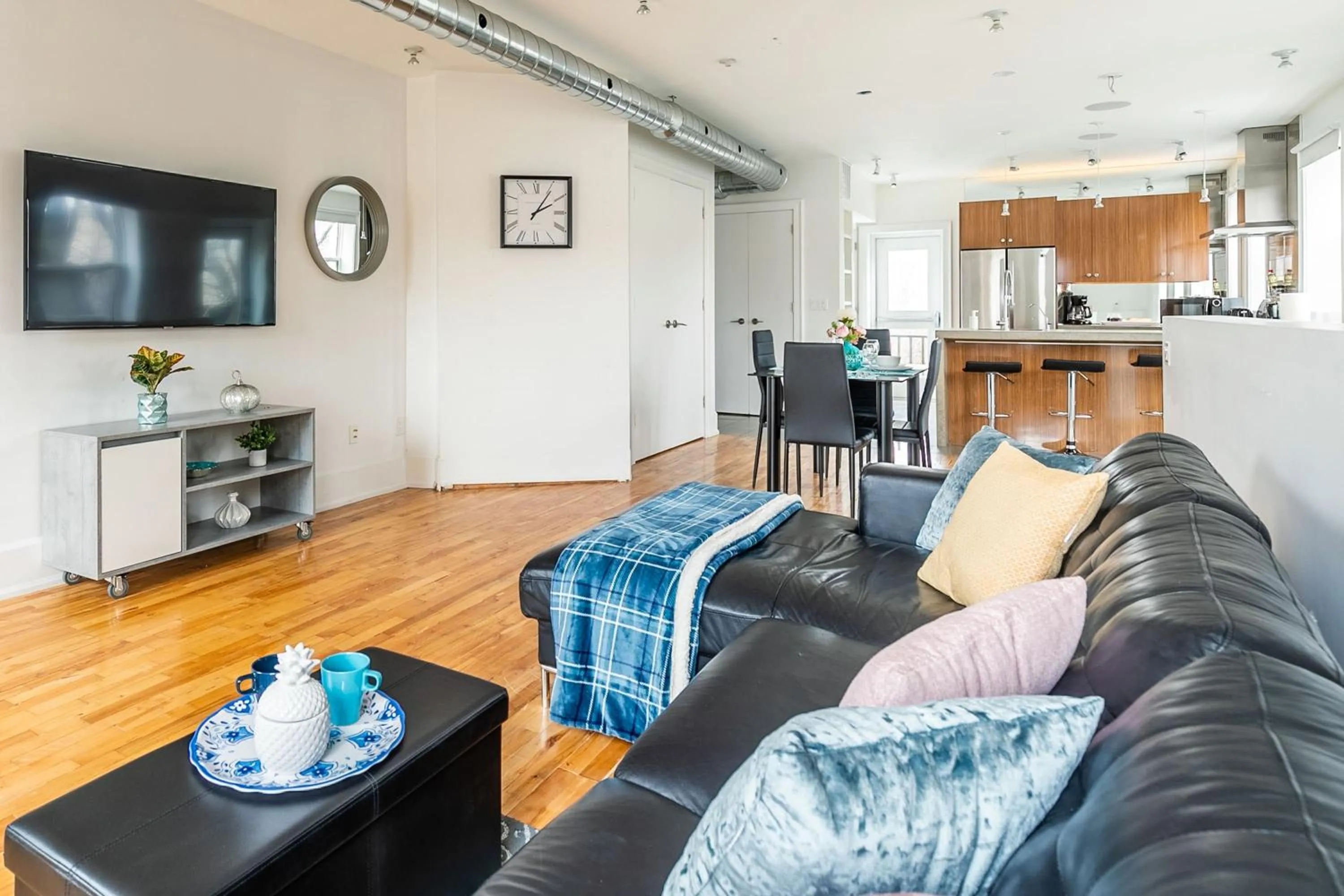 TV and multimedia in Spacious 2 Bedroom Loft in Sought After Leslieville