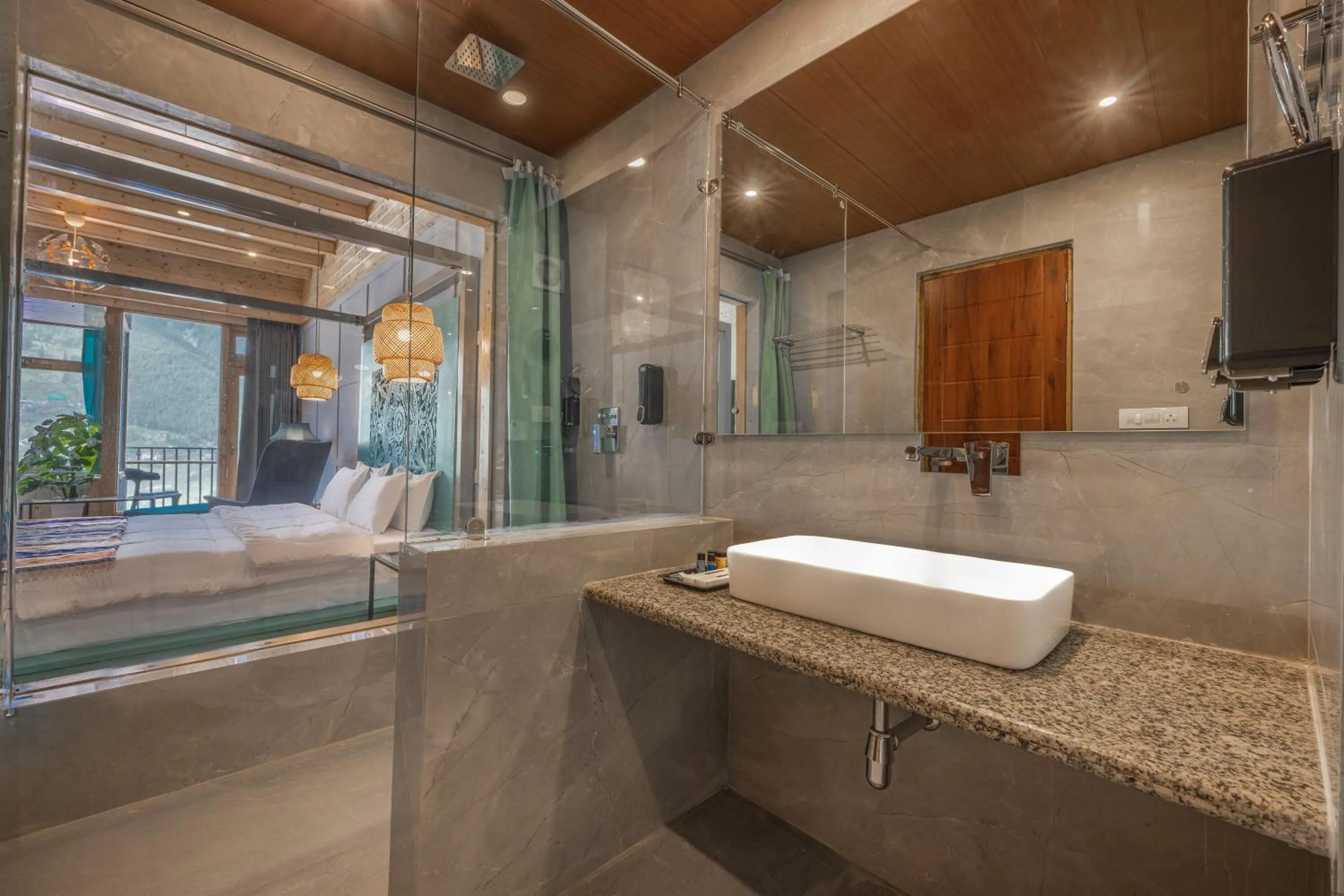 Bathroom in Echor Himalayan Heights Luxe Manali