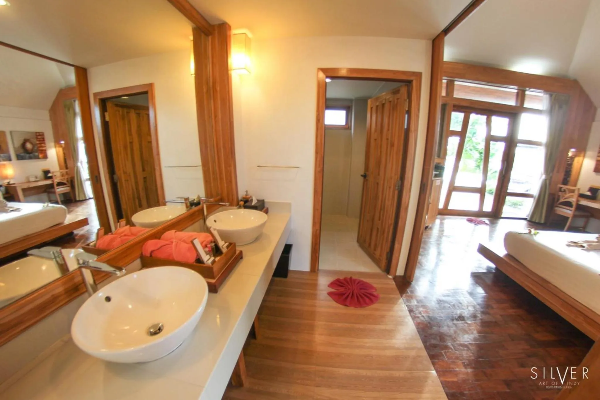 Toilet, Bed in Bundhaya Villas